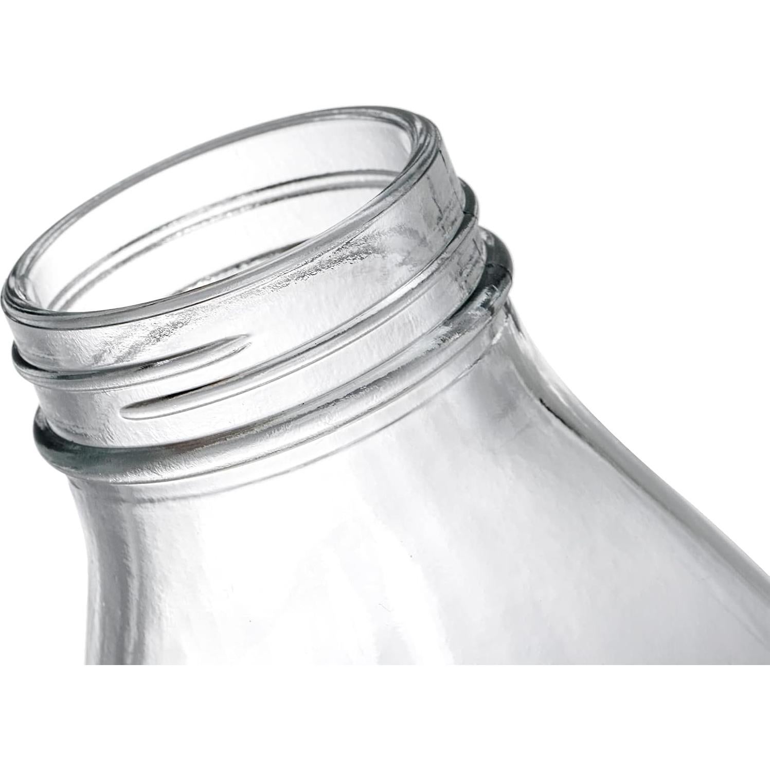 Botellas de Leche de Vidrio ZOOFOX 4 Pzas 0.95L Herméticas