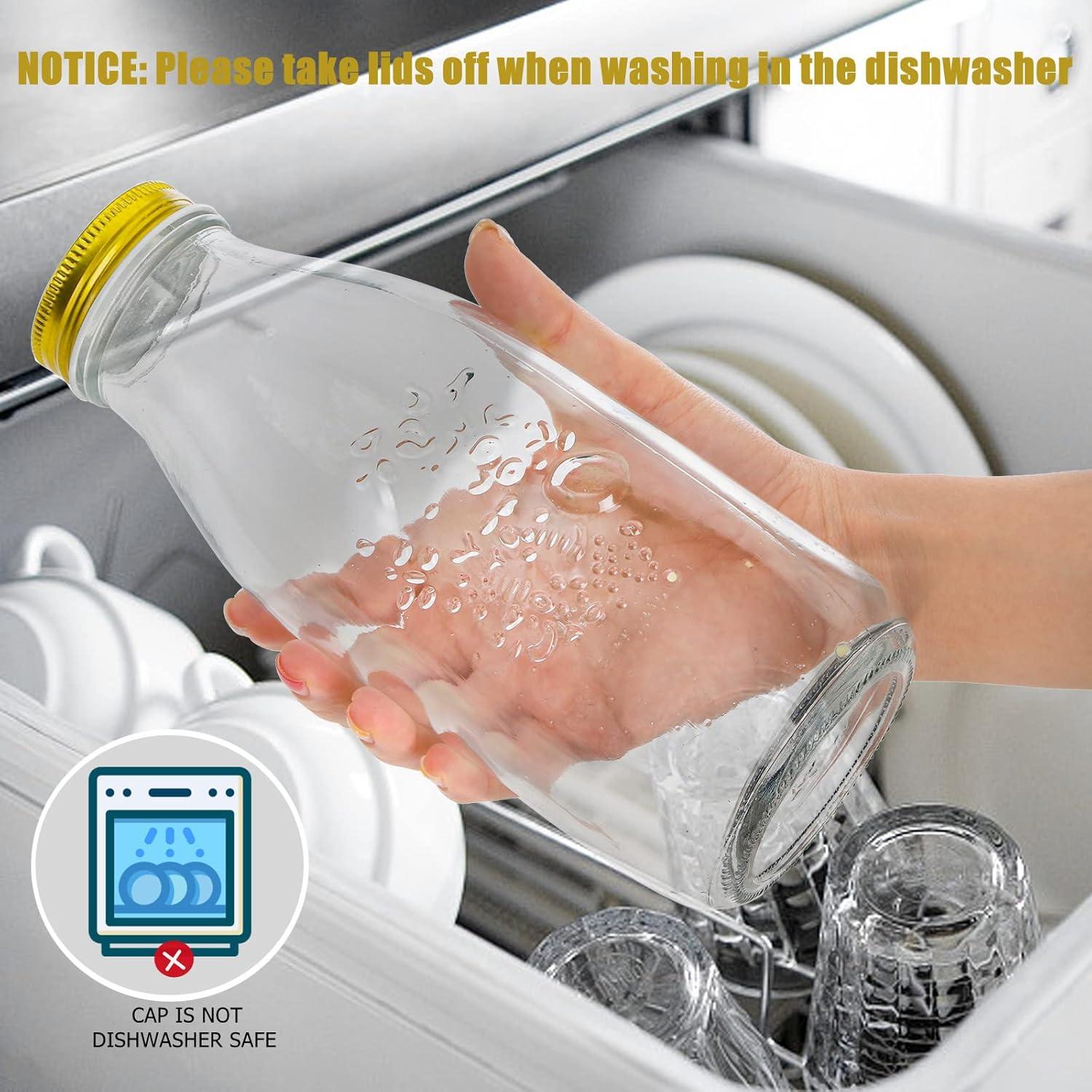 Botellas de Leche de Vidrio ZOOFOX 4 Pzas 0.95L Herméticas