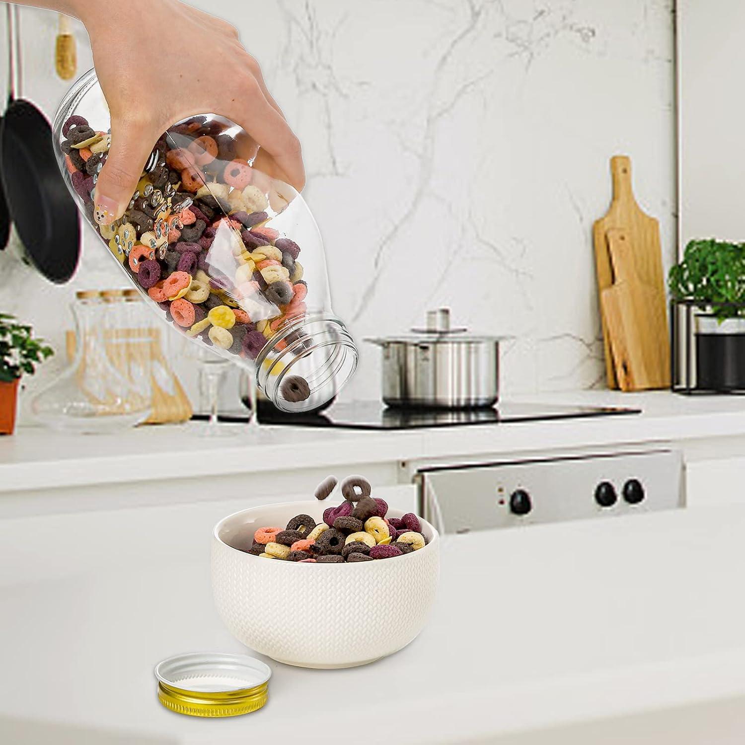 Botellas de Leche de Vidrio ZOOFOX 4 Pzas 0.95L Herméticas