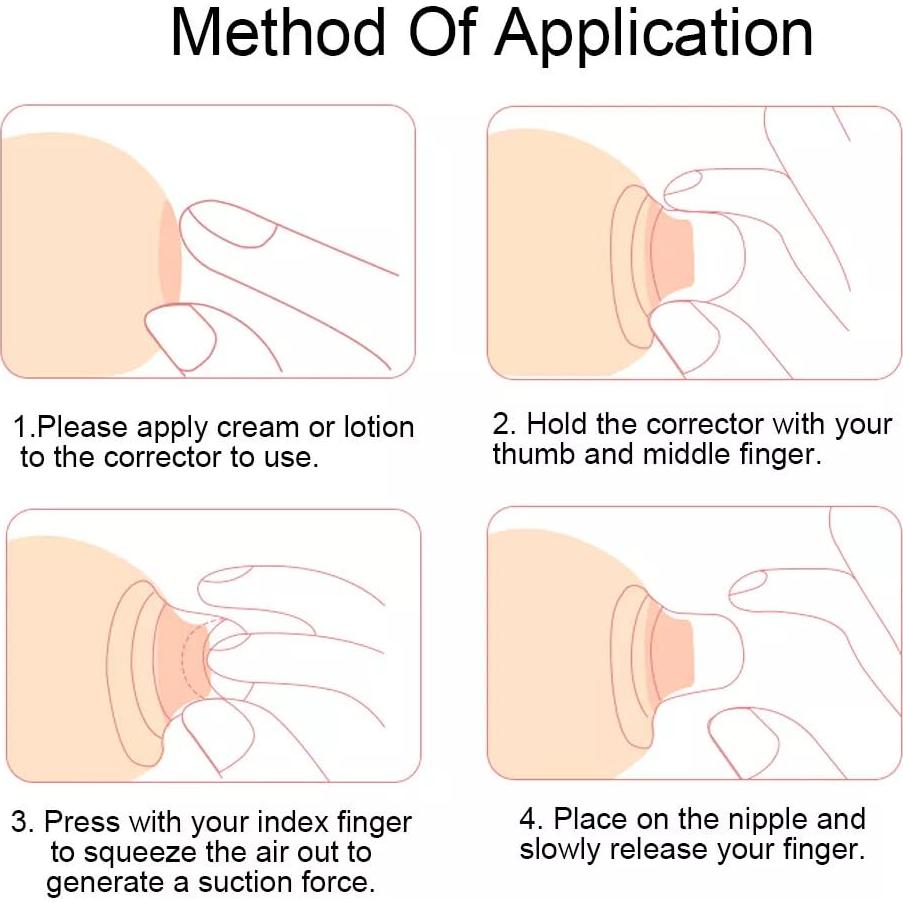 Extractor de Pezones de Silicona para Lactancia 4 PCS