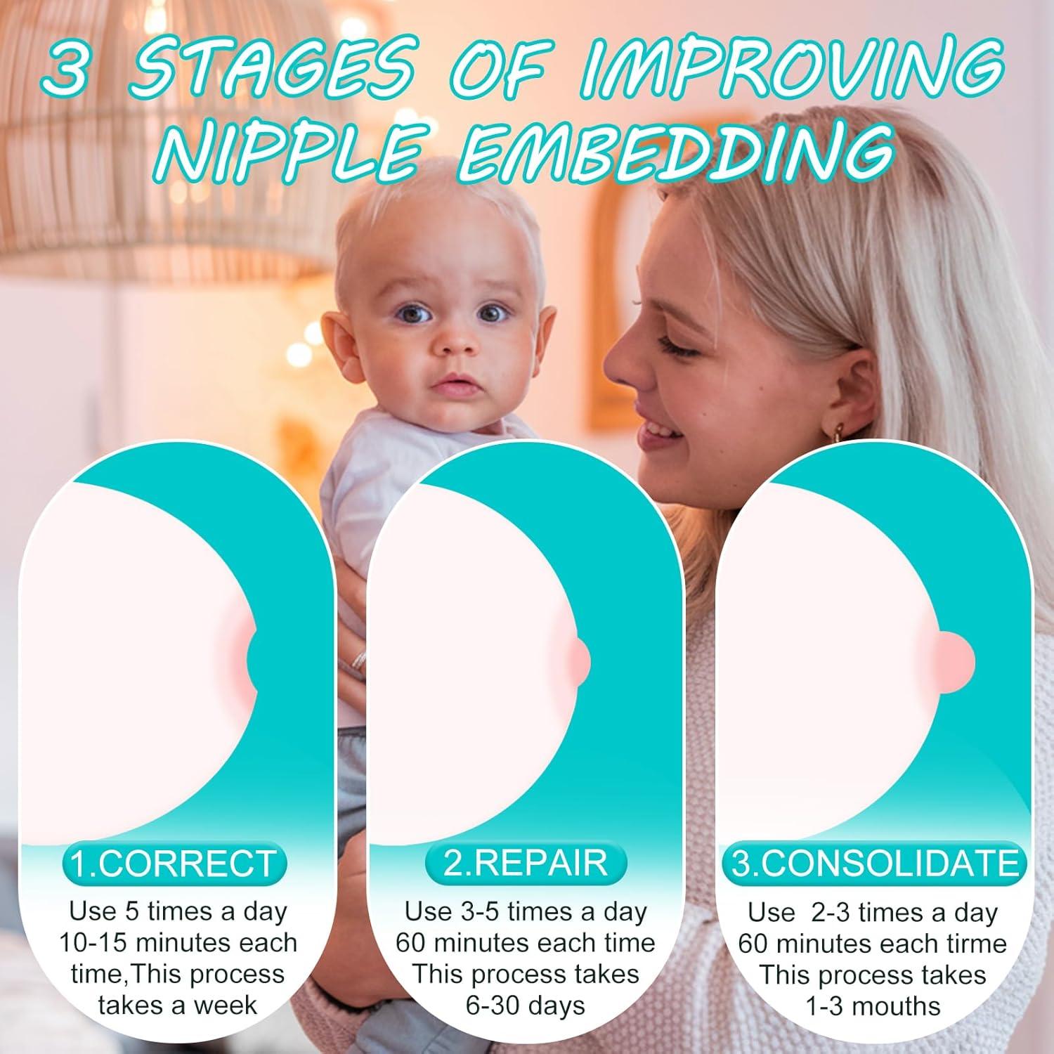 Kit de Corrección de Pezones Invertidos Diulit con Extractor y Crema