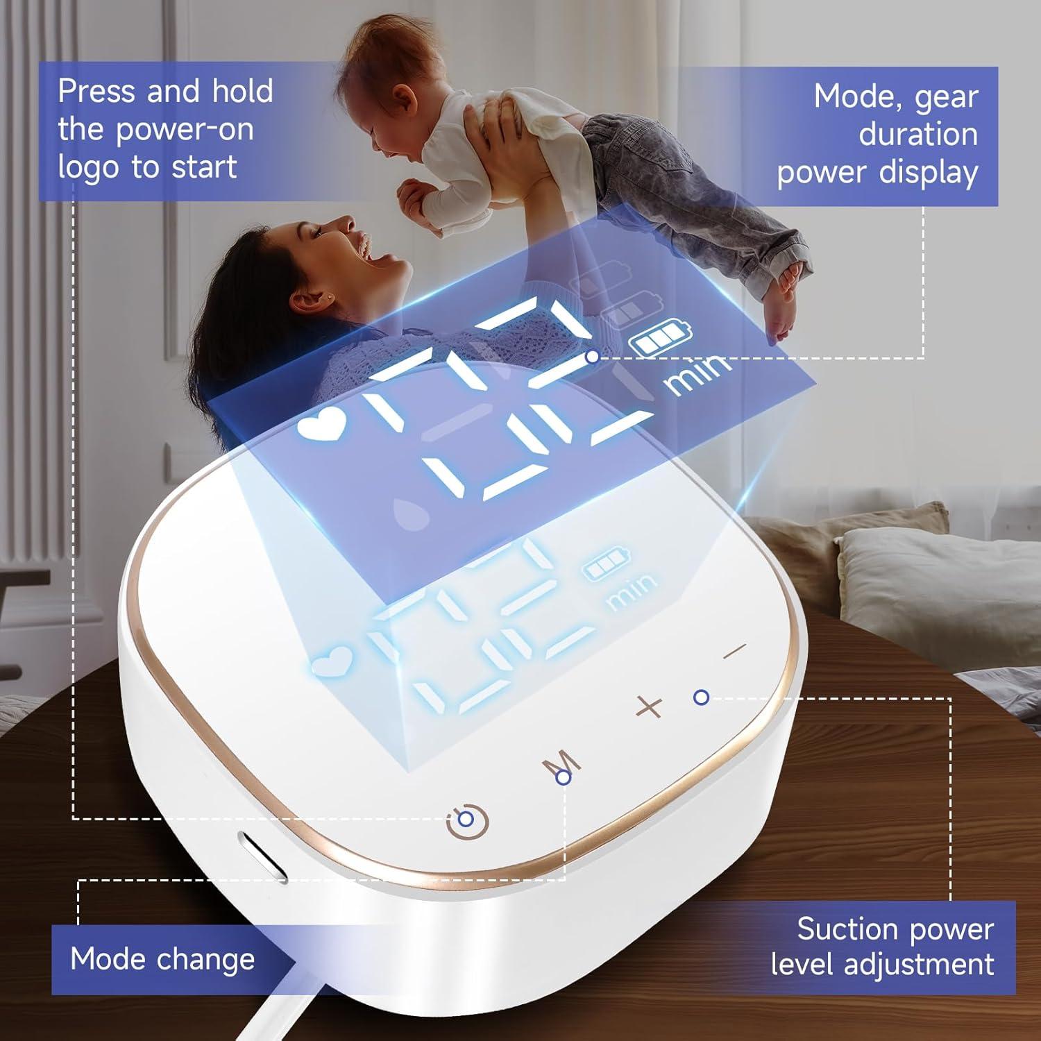 Corrector de Pezones Invertidos Eléctrico Blanco - 3 Modos y 9 Niveles