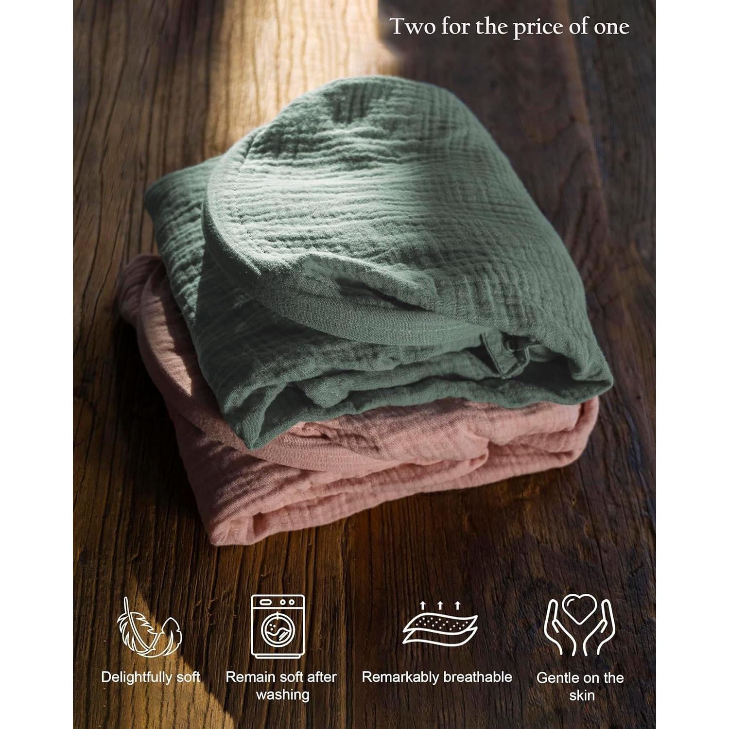 Cubierta de Lactancia LALAHOME - Paquete de 2 Muselina Algodón