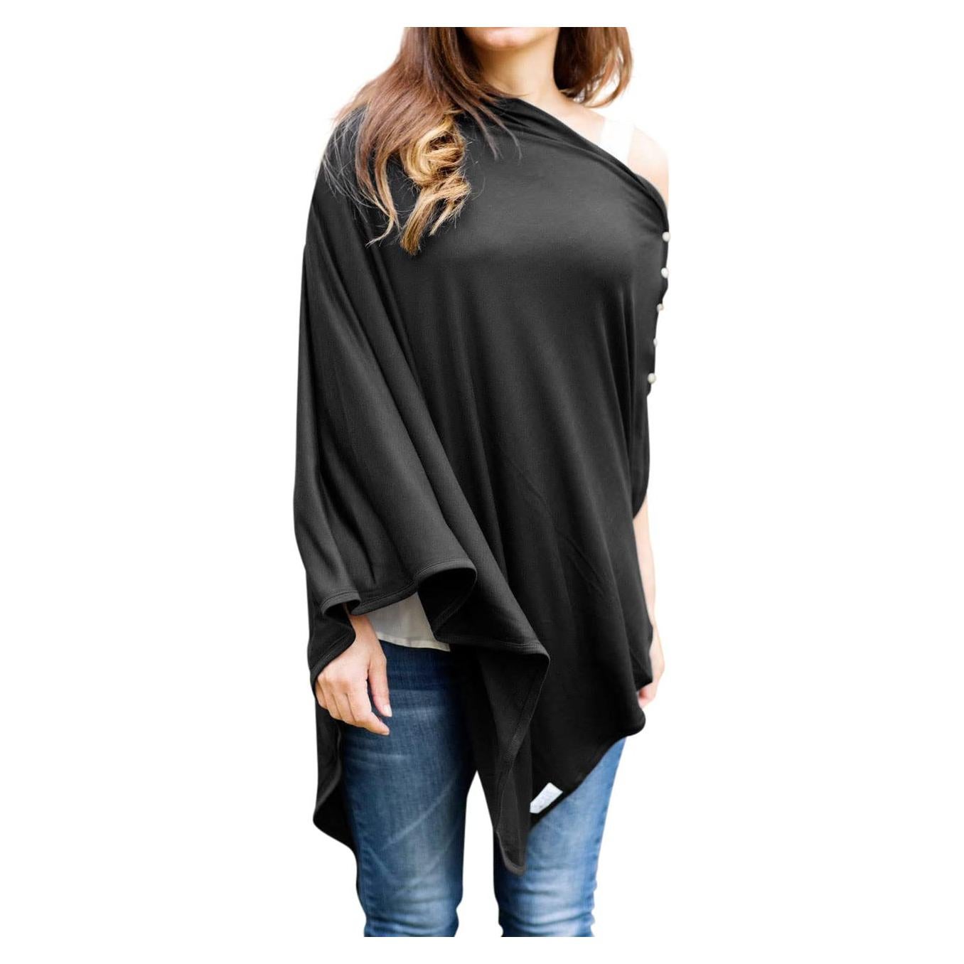 Cobertura de Lactancia Byrd & Blume 100% Viscosa XL Negra