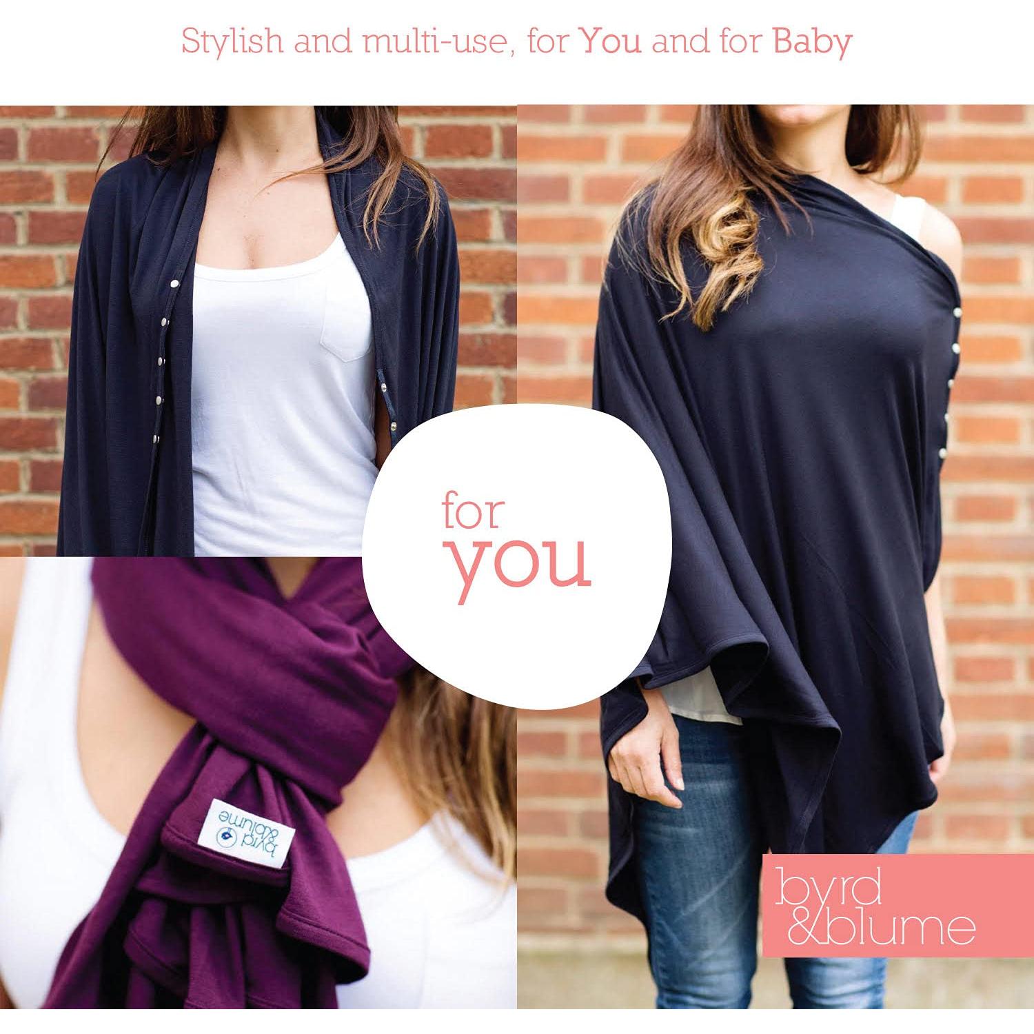 Cobertura de Lactancia Byrd & Blume 100% Viscosa XL Negra