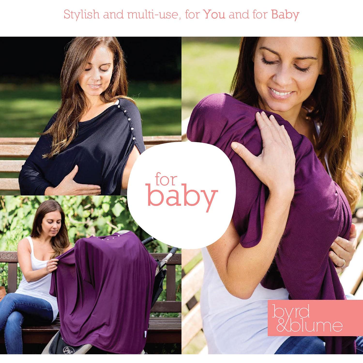 Cobertura de Lactancia Byrd & Blume 100% Viscosa XL Negra