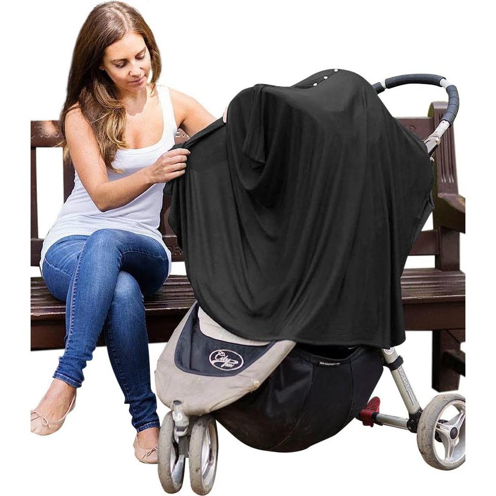 Cobertura de Lactancia Byrd & Blume 100% Viscosa XL Negra