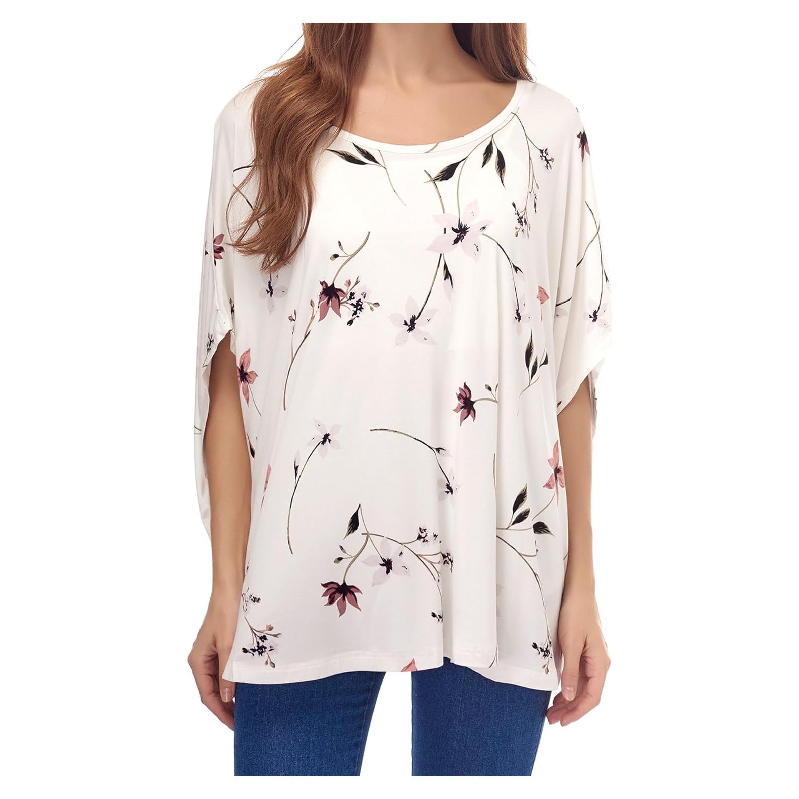 Poncho de Lactancia Floral Smallshow - Talla Única, Suave y Transpirable