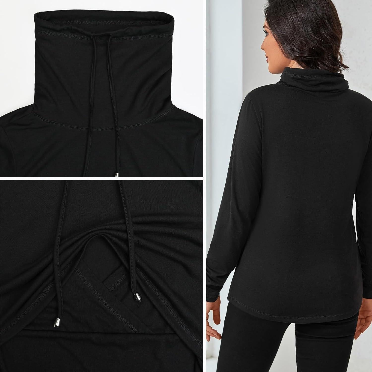 Camiseta de Lactancia GINKANA Mujer Manga Larga Negra