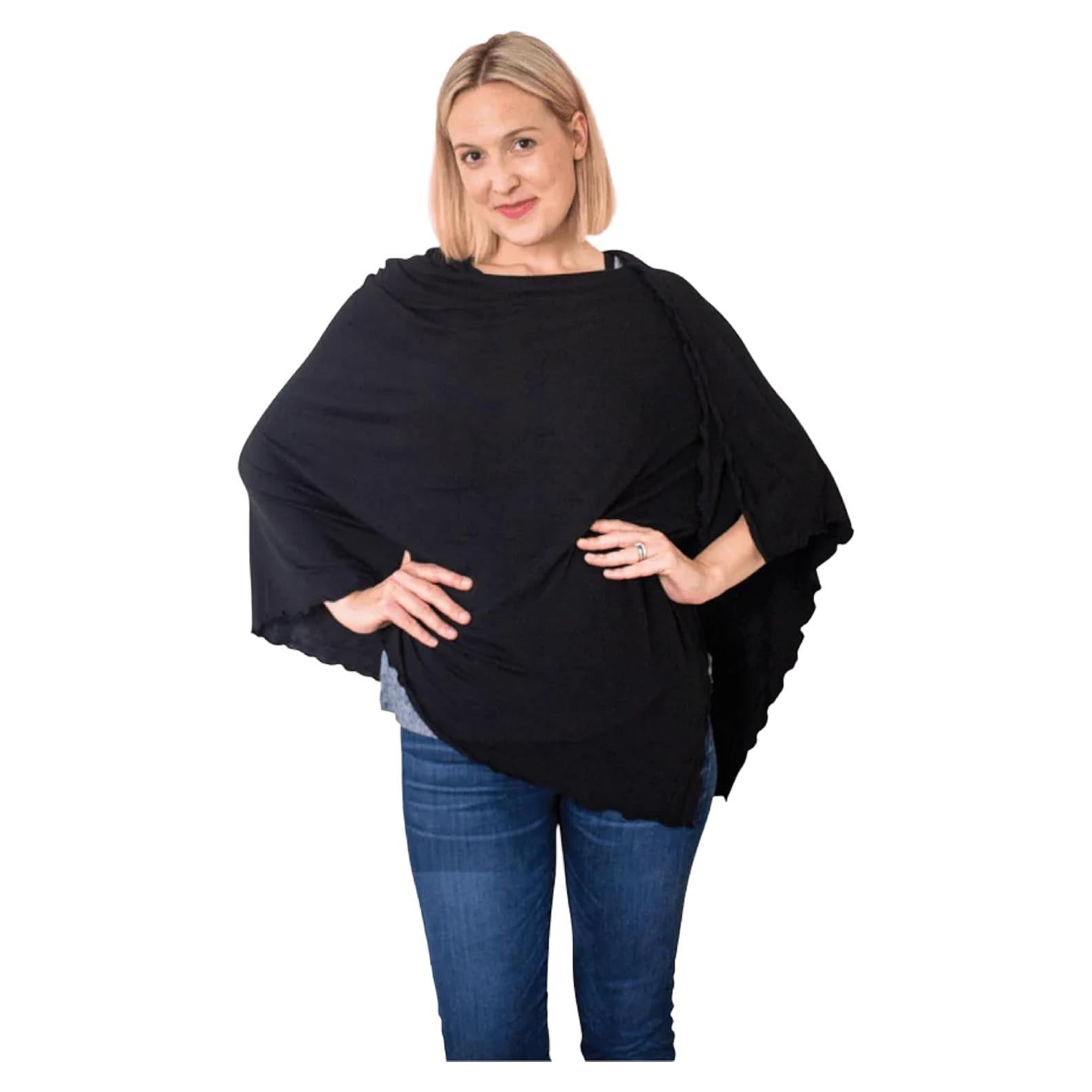 Chal de Lactancia Bamboobies - Cubierta Ultra-Suave Negra