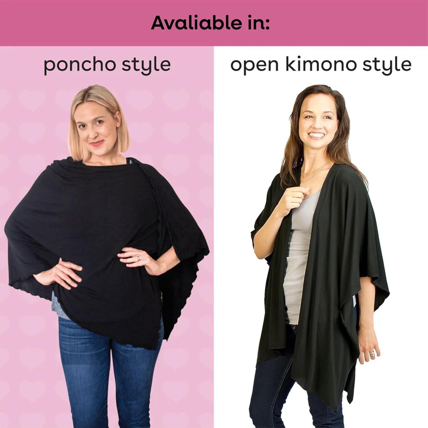 Chal de Lactancia Bamboobies - Cubierta Ultra-Suave Negra