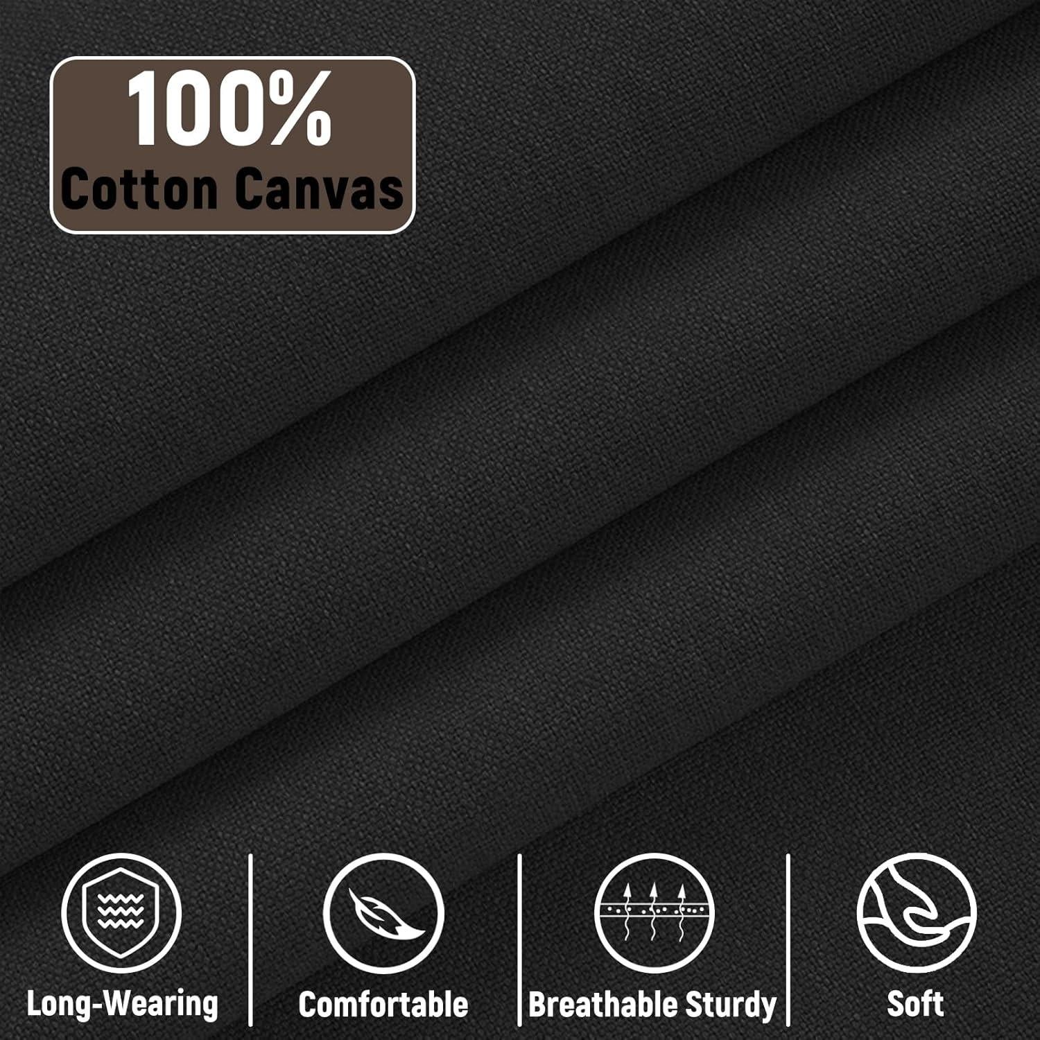 Delantal de Chef Profesional Lona Algodón Negro 100% Ajustable