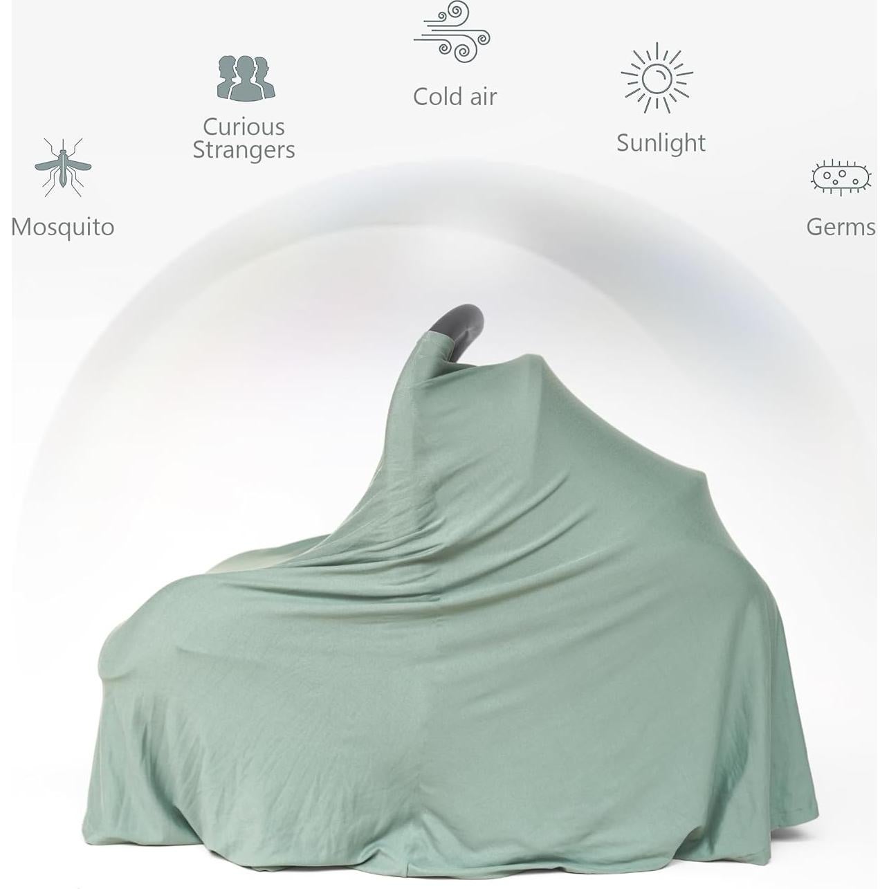 Cubierta de Lactancia MairMore Verde Transpirable 360°