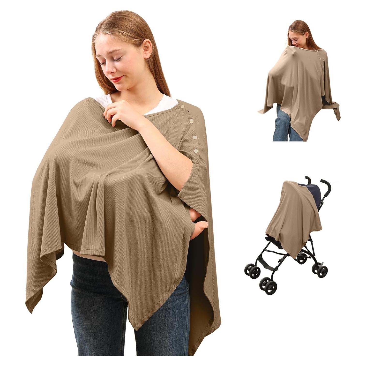 Cubierta de Lactancia Viscosa de Bambú Camel - Privacidad Completa