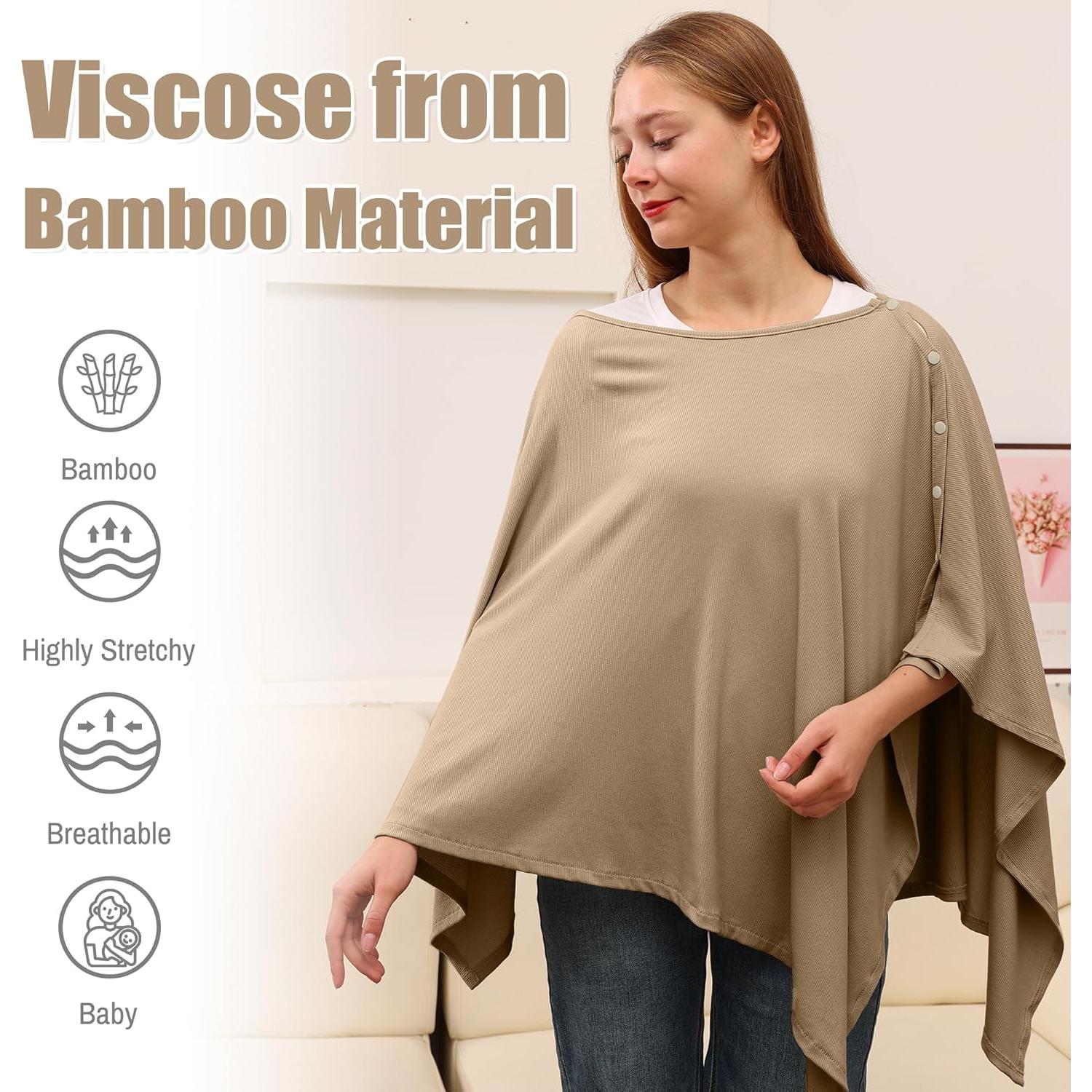 Cubierta de Lactancia Viscosa de Bambú Camel - Privacidad Completa