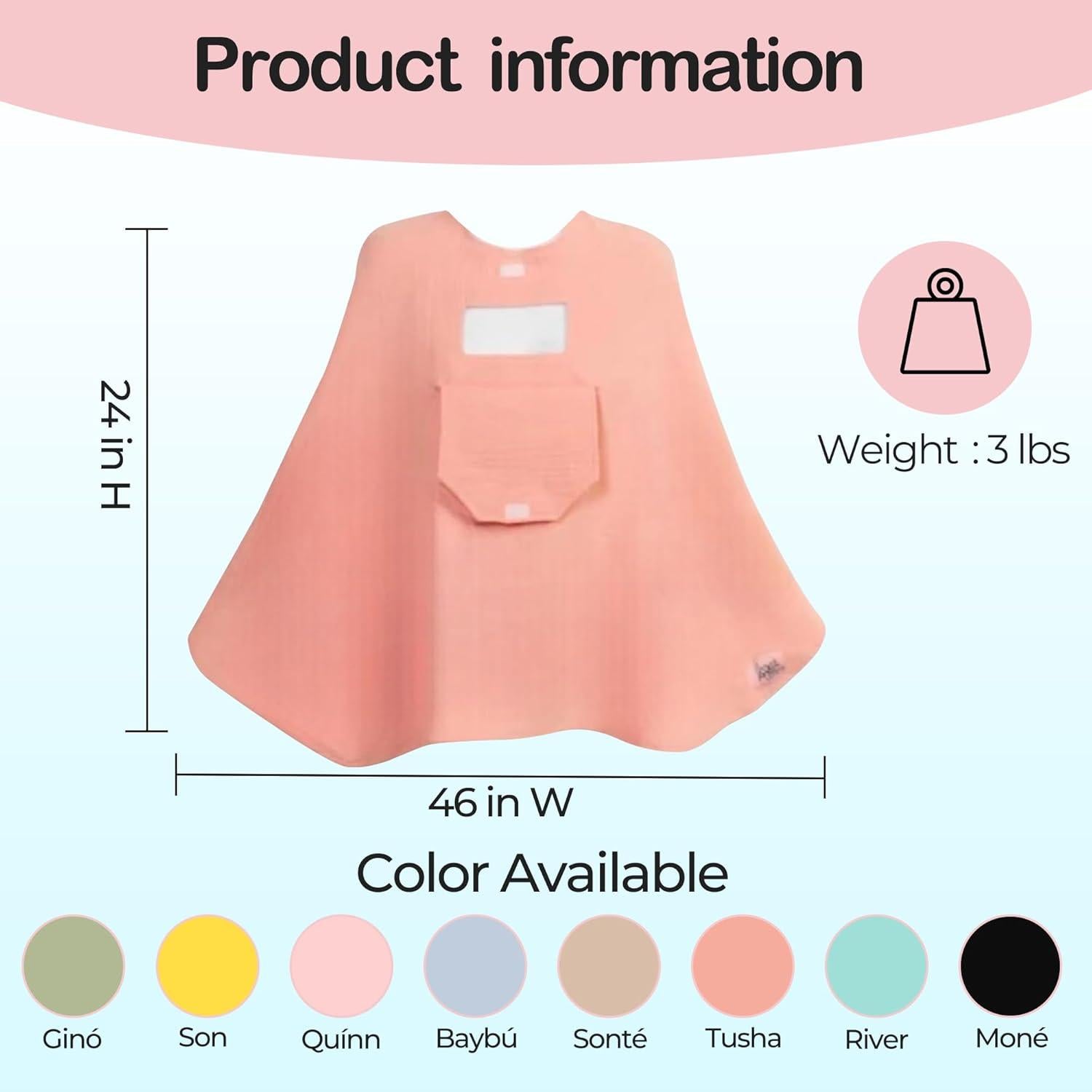 Cubierta de Lactancia Lookee Looky Río Turquesa 100% Algodón