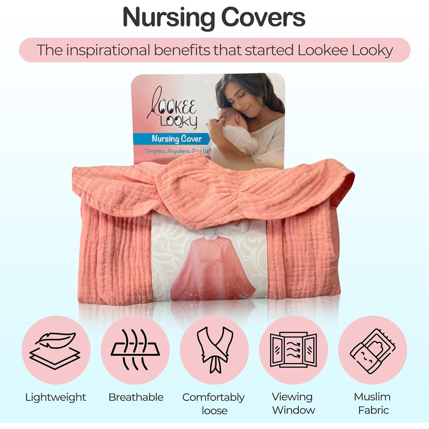 Cubierta de Lactancia Lookee Looky Río Turquesa 100% Algodón