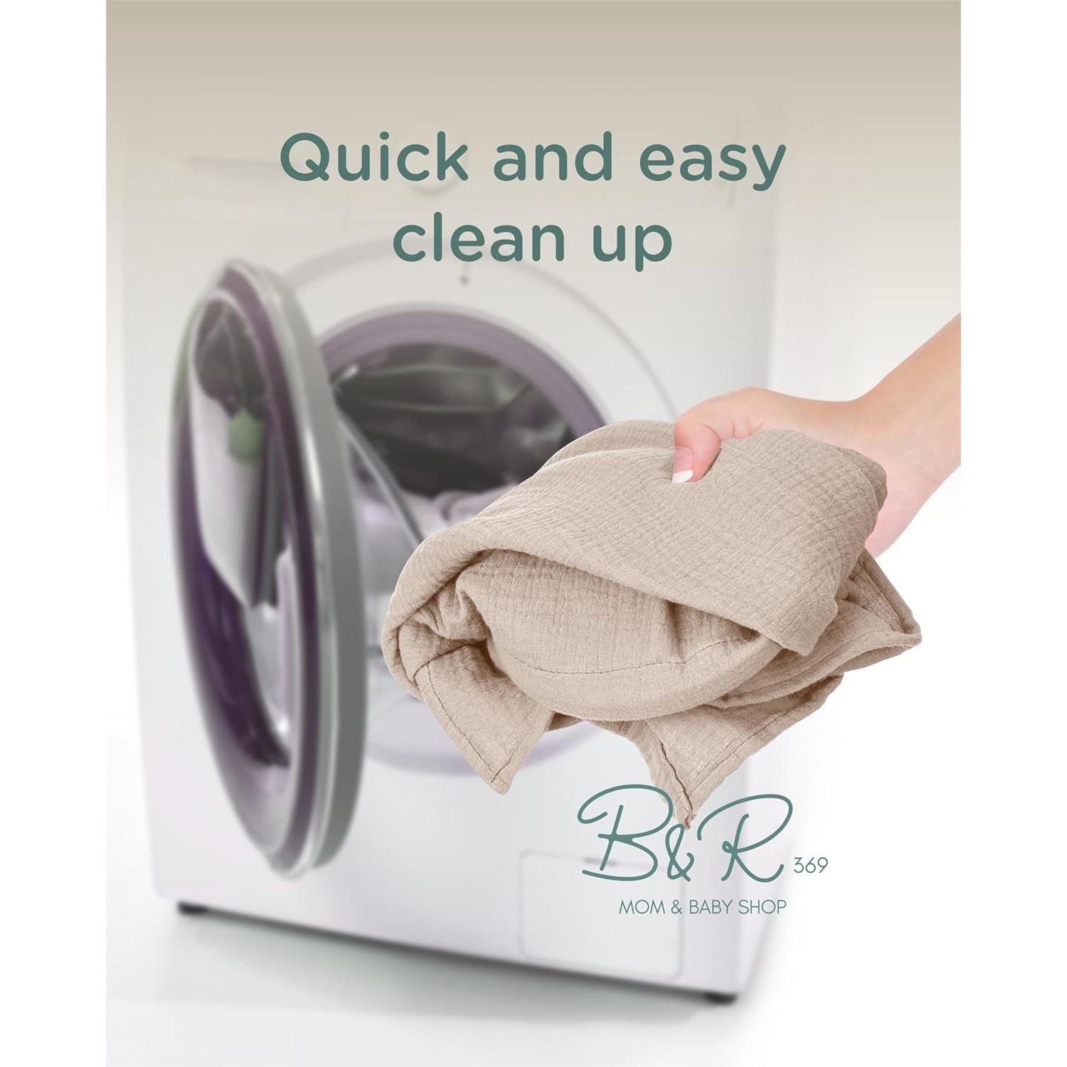 Cubierta de Lactancia Muselina Beige - Delantal Ajustable para Mamá