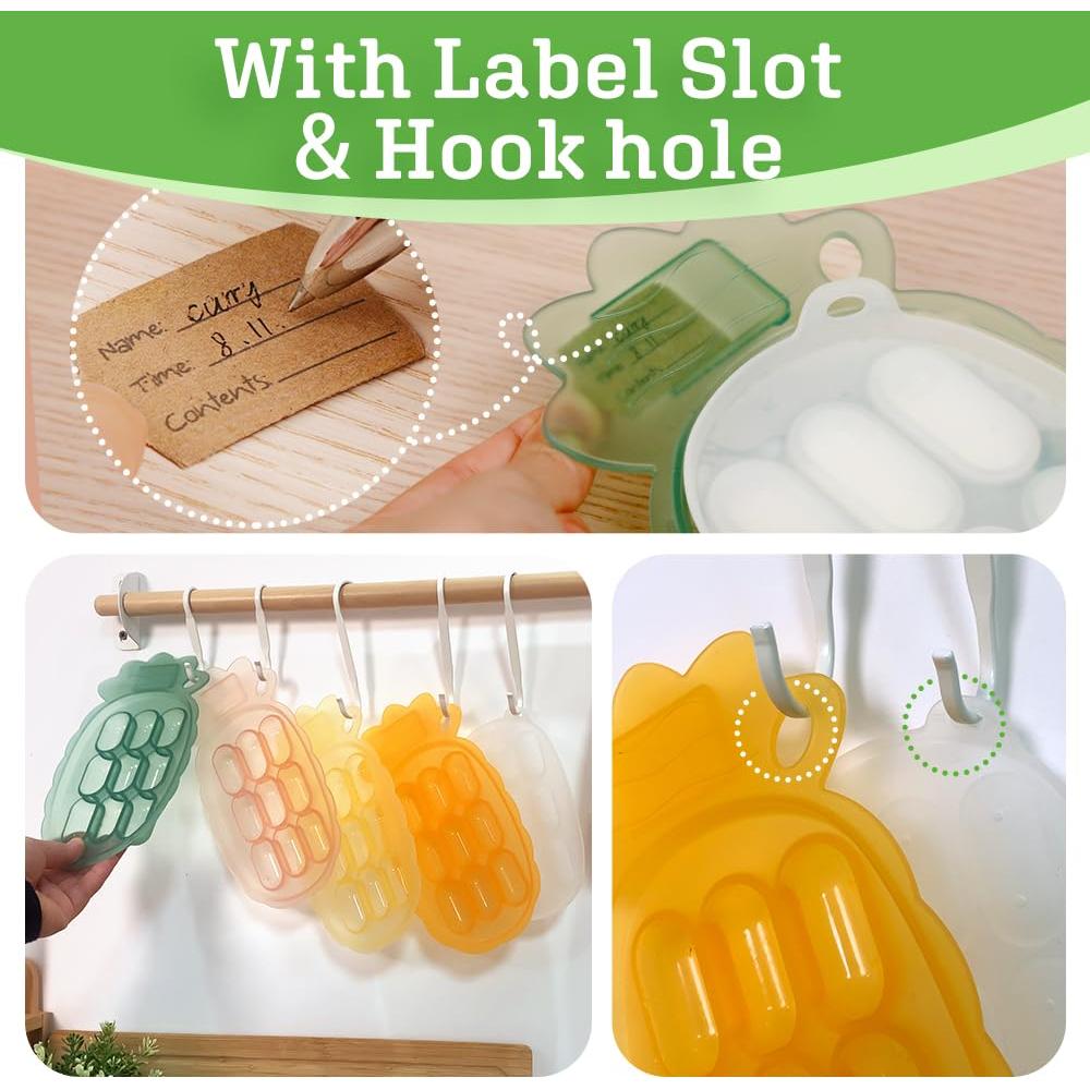 Bandeja de congelador de silicona Haakaa para bebés - Libre de BPA