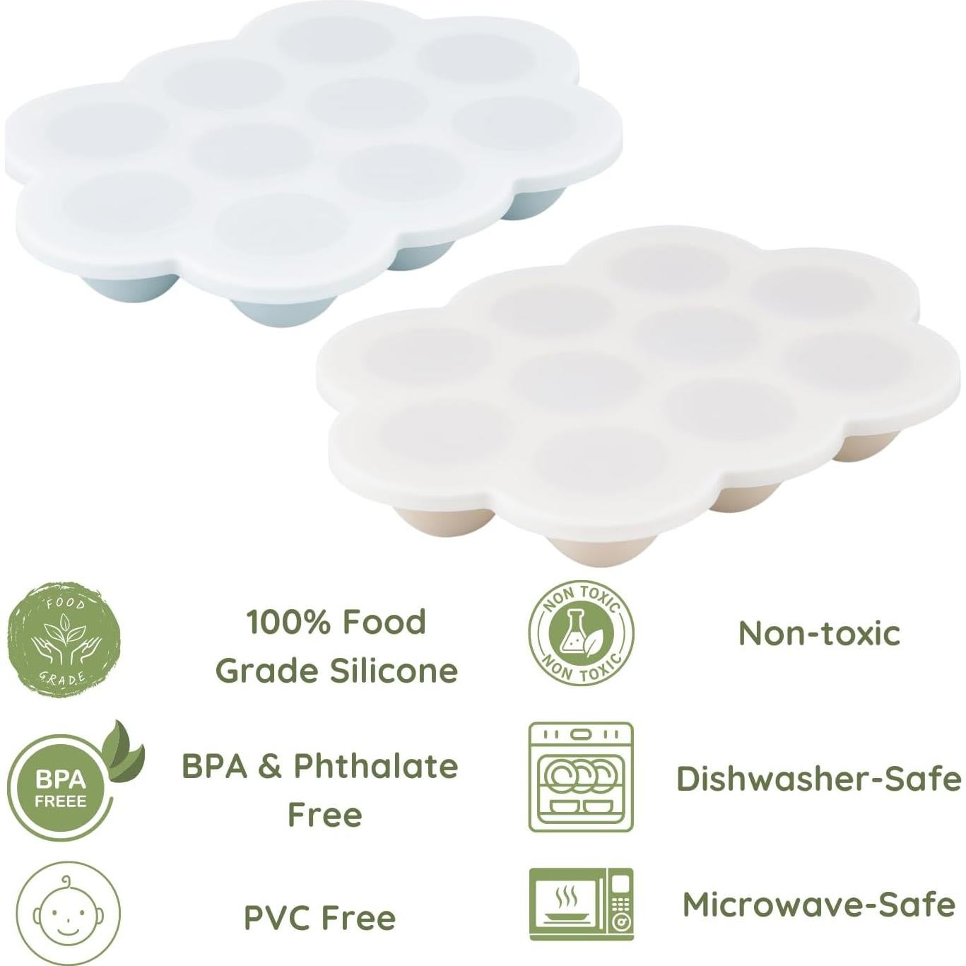 Bandeja de Silicona para Congelador PandaEar 2 Pack 30ml