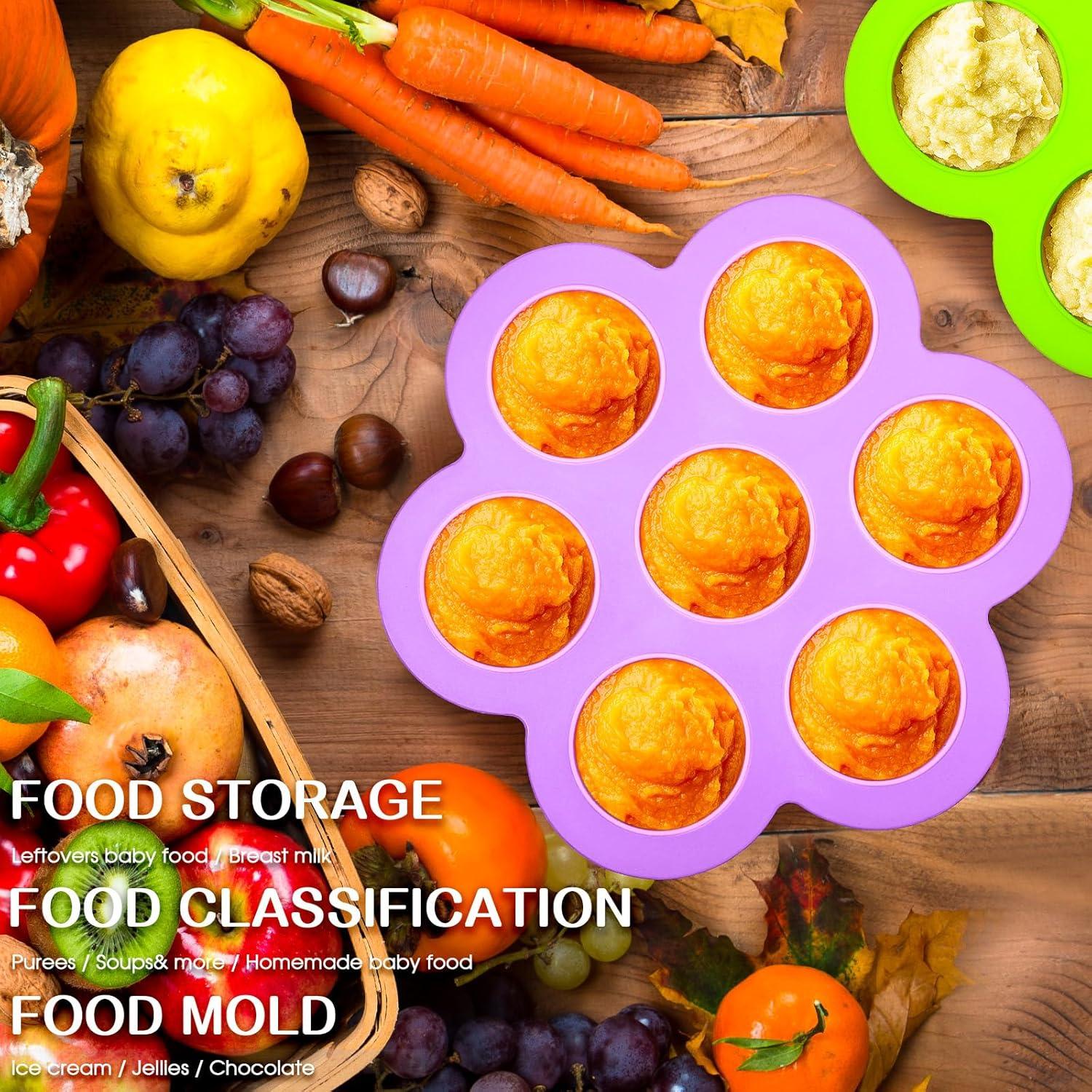 Bandeja de Silicona para Alimentos de Bebé Potchen 4 Pcs 74.8 ml