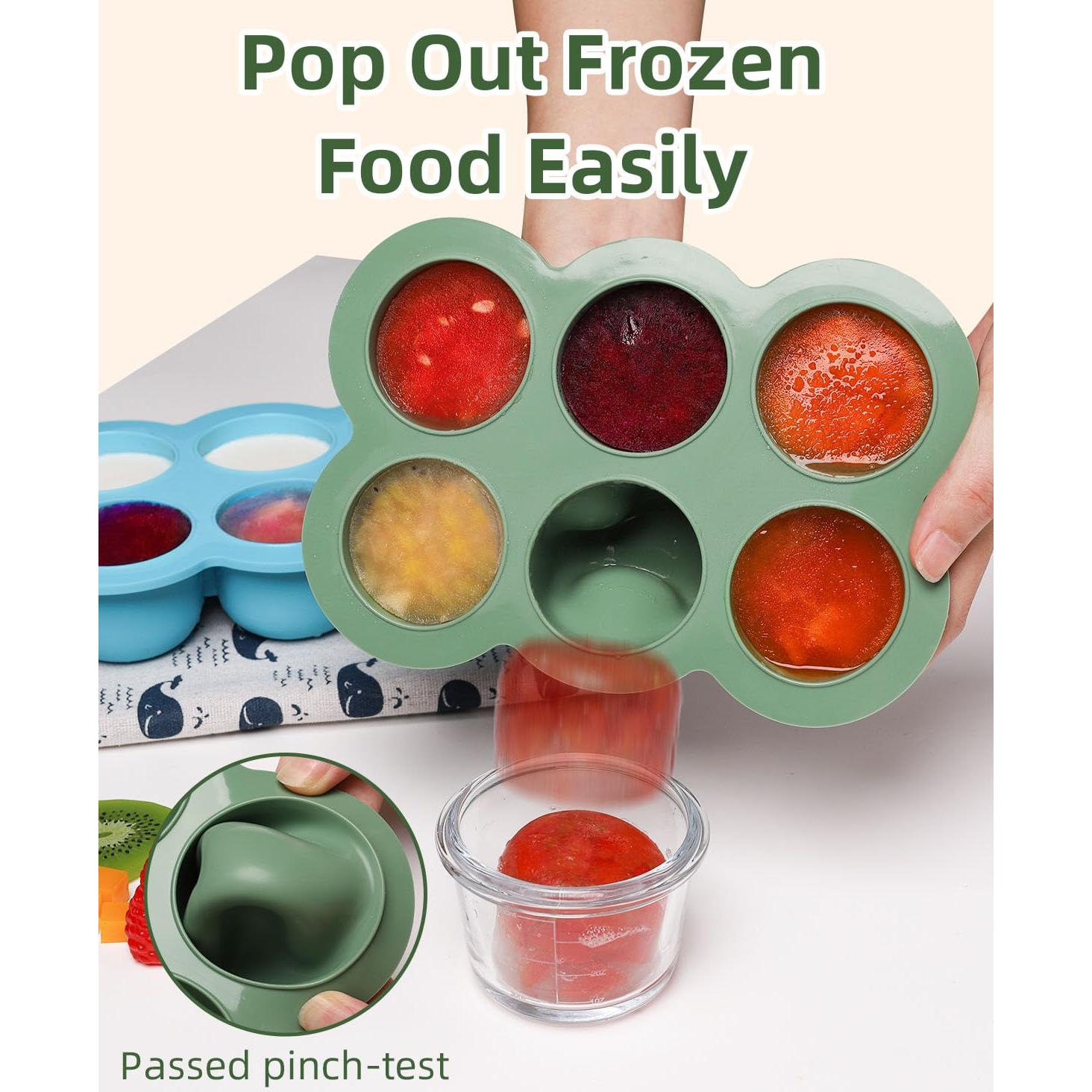 Bandeja de Congelación Silicona Bebé btrfe 6x3oz (170g) Verde
