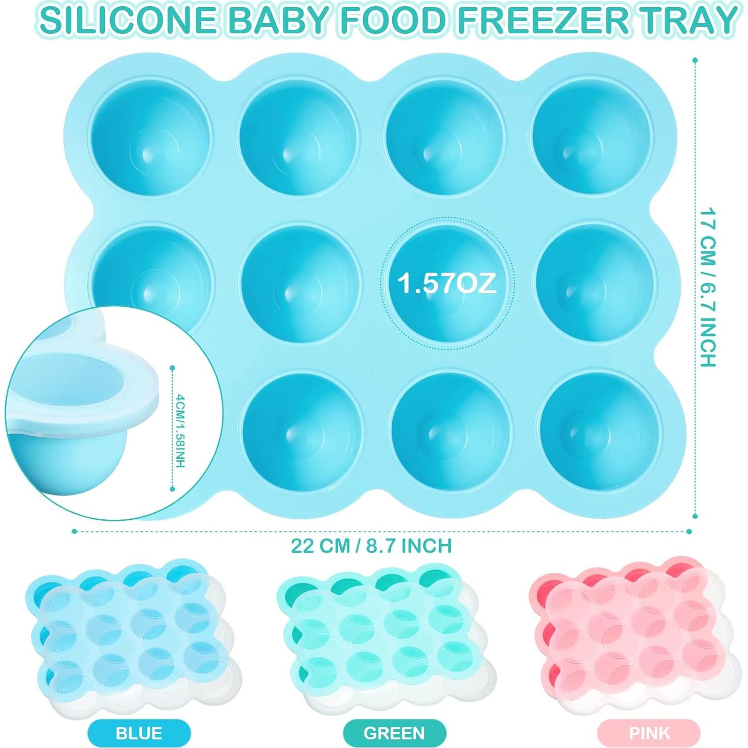 3 Piezas Contenedores de Almacenamiento de Comida Bebé Silicona