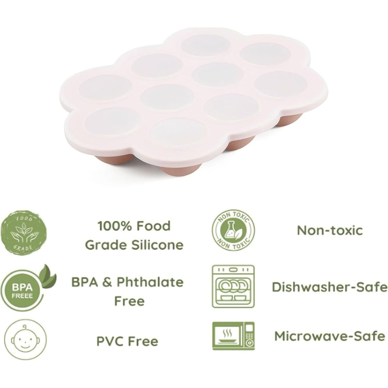 Bandeja de Silicona para Alimentos Bebés PandaEar 2 Pack