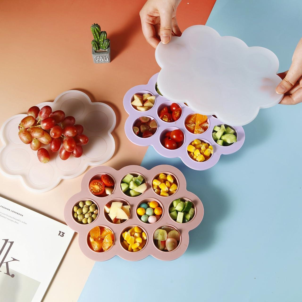 Bandeja de Silicona para Alimentos Bebés PandaEar 2 Pack