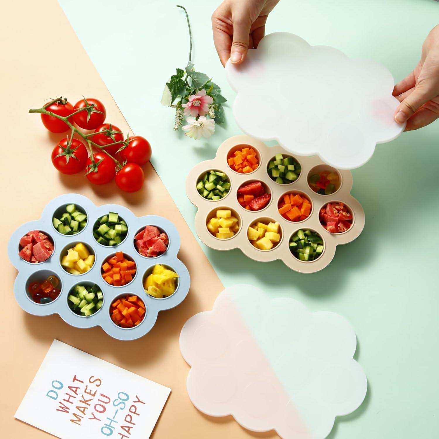 Bandeja de Silicona para Bebés PandaEar 3 Pack - 10 Compartimentos