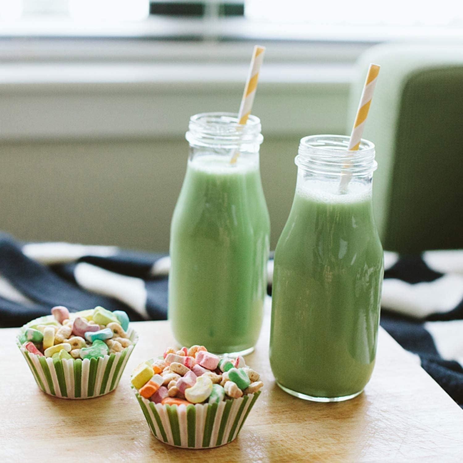 Botellas de vidrio QAPPDA 350ml con tapa plateada - Set de 20