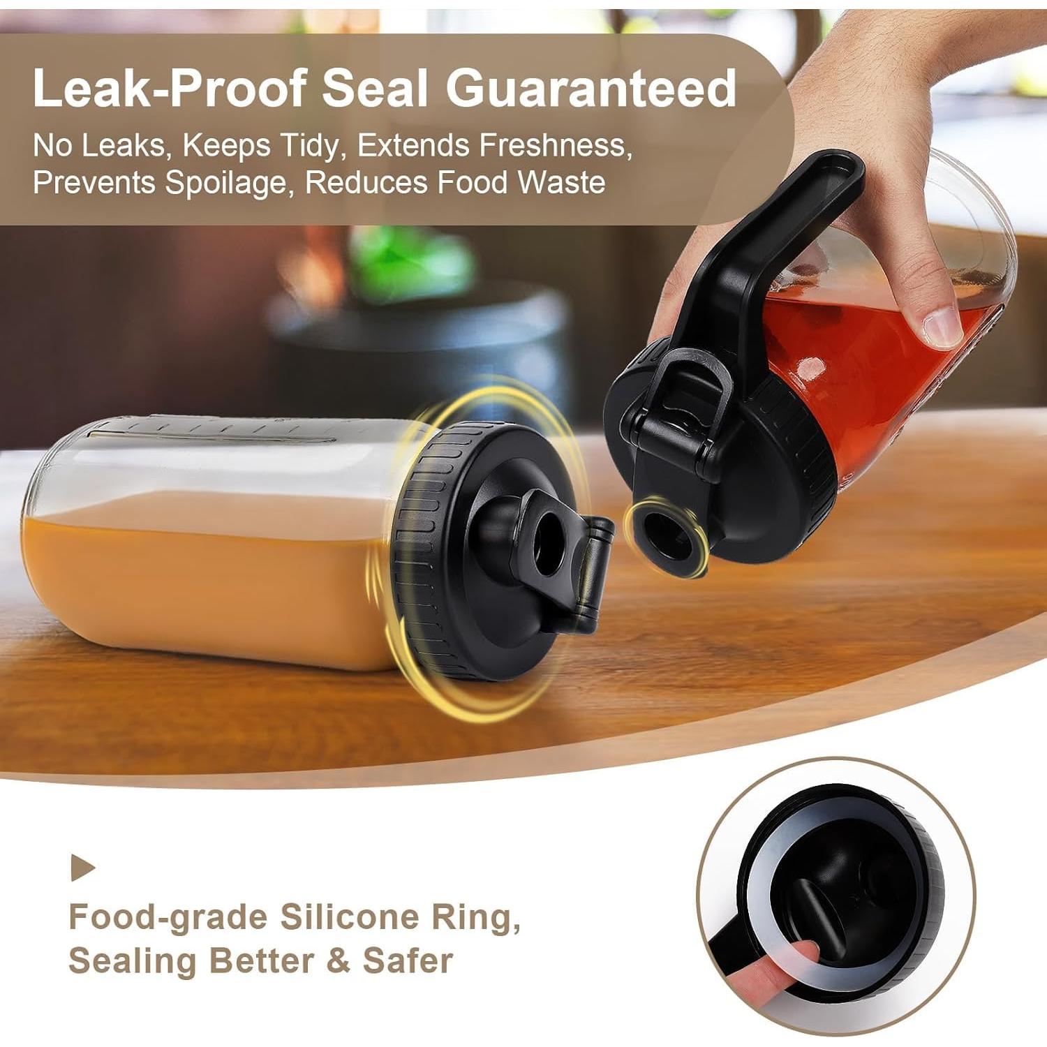 Jarra de Leche Materna AoeJarry 32oz Vidrio Hermético 2Pack