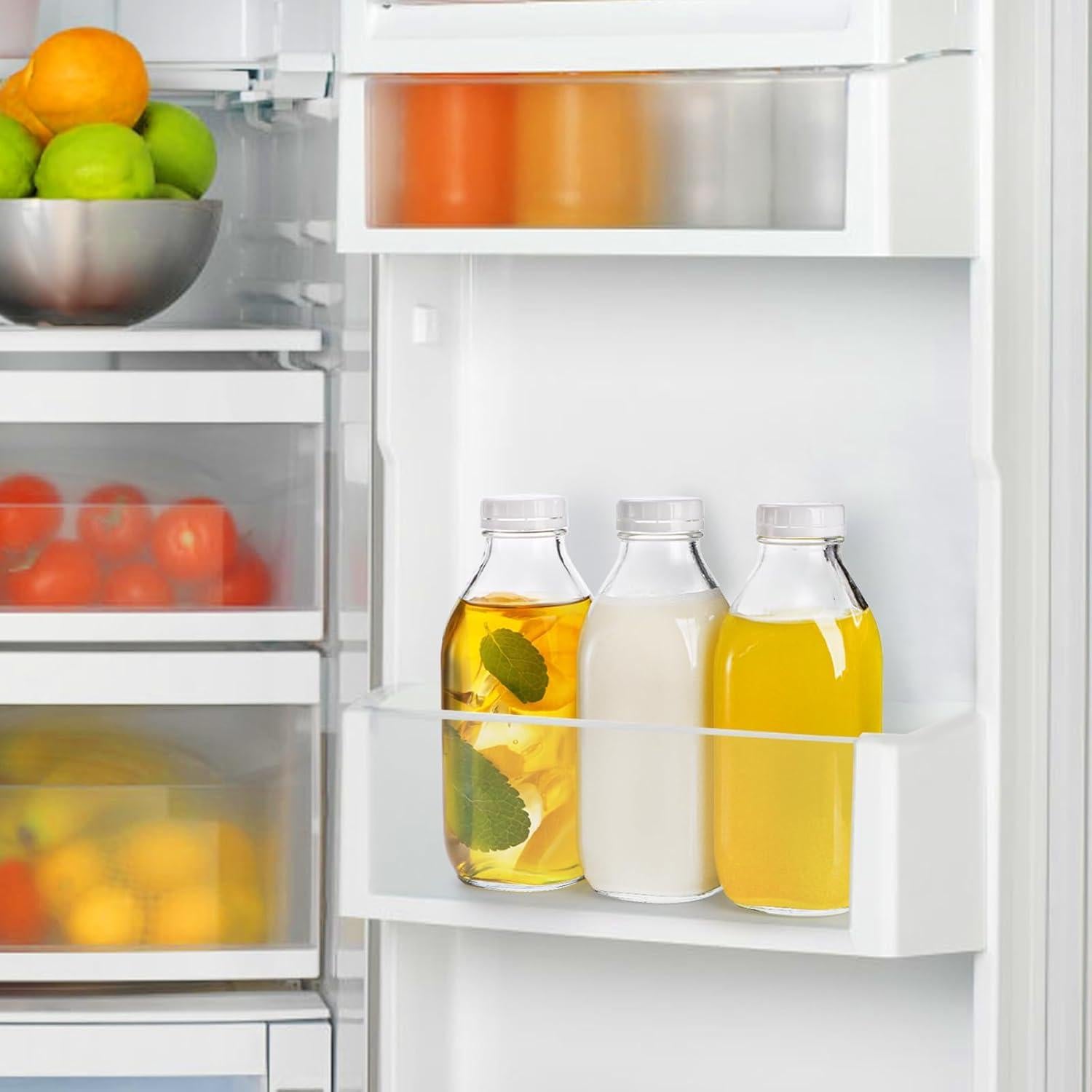 Paquete de 6 Botellas de Vidrio 1L Bekith con Tapas Herméticas