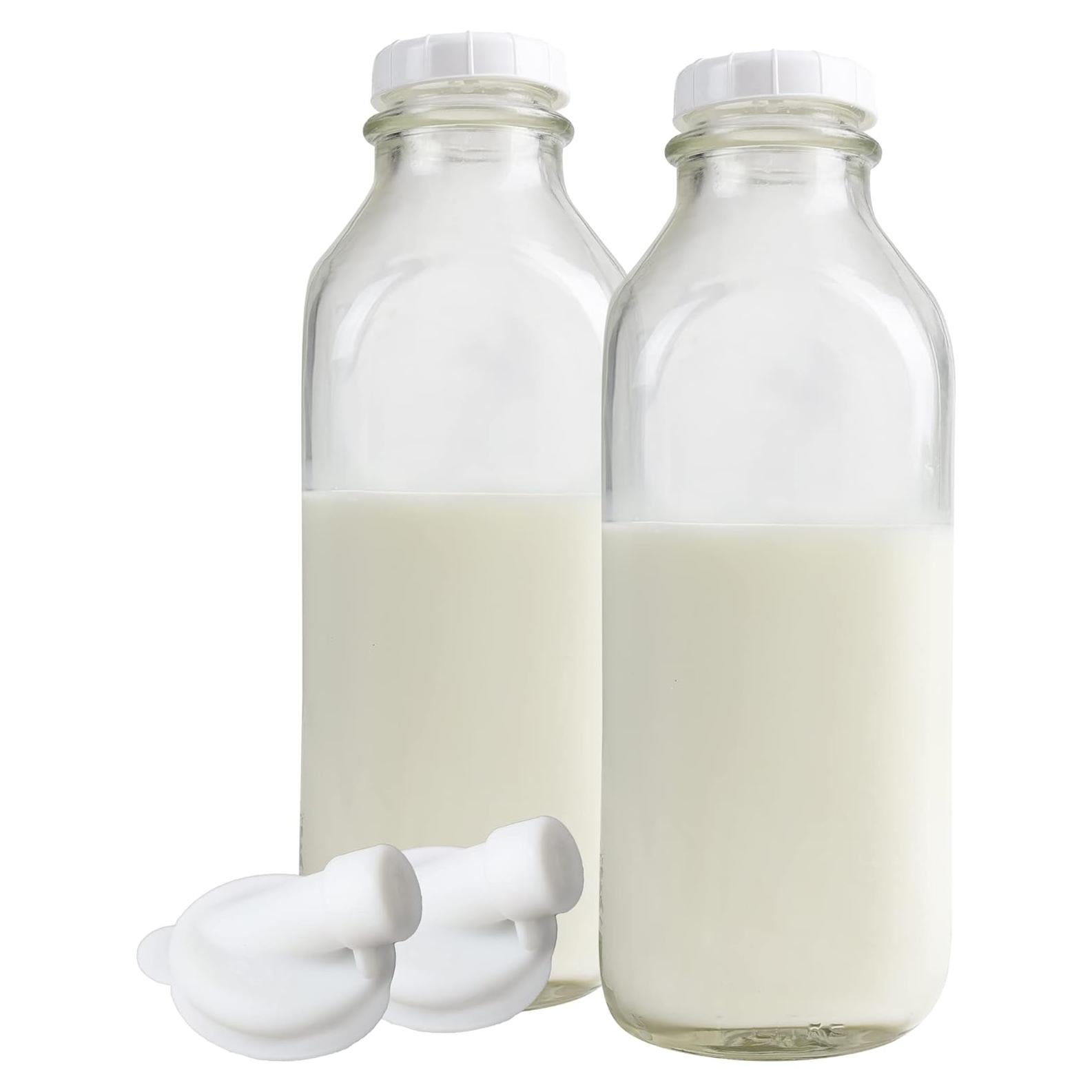 Botella de Leche de Vidrio 1 L La Tienda de Lácteos - Pack 2