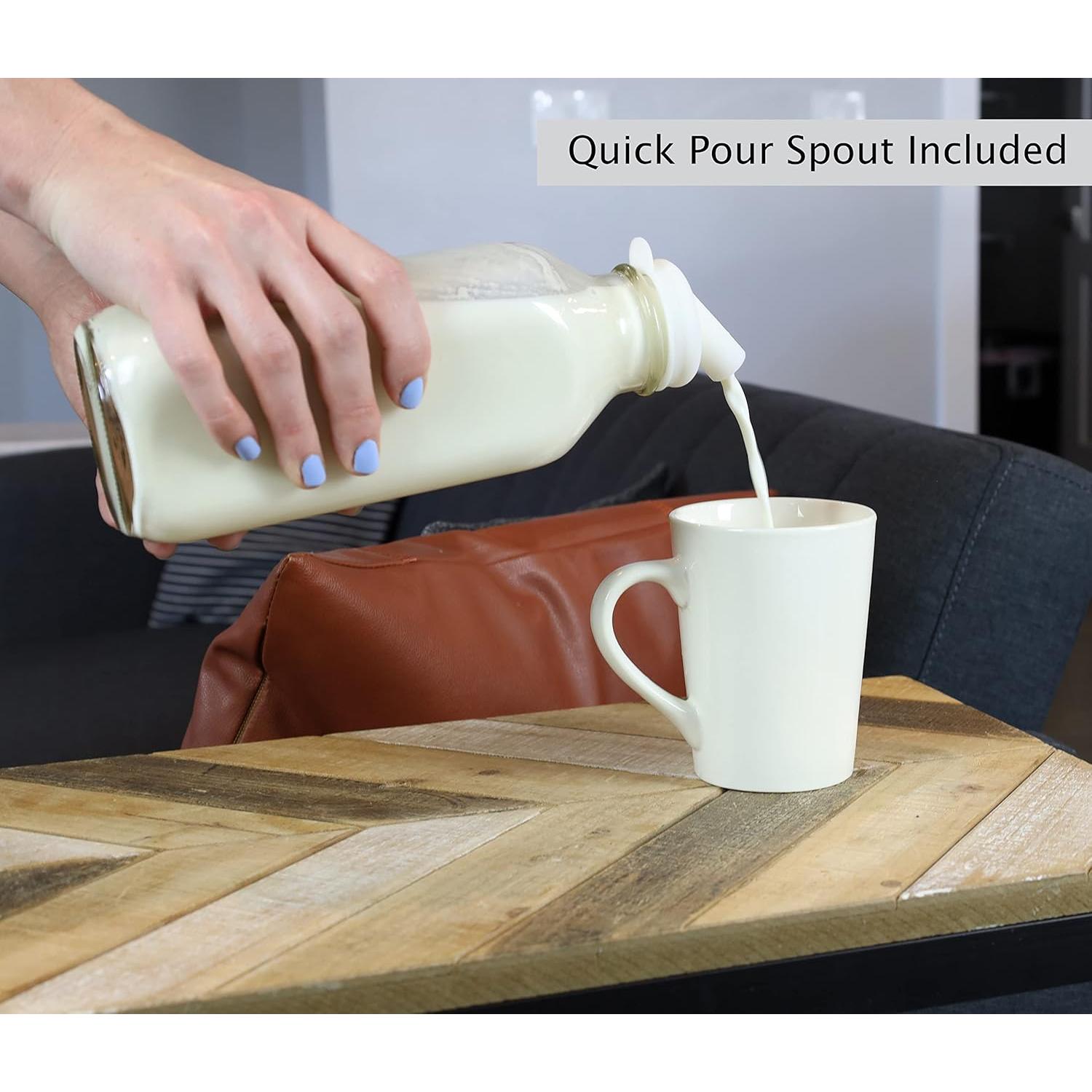 Botella de Leche de Vidrio 1 L La Tienda de Lácteos - Pack 2