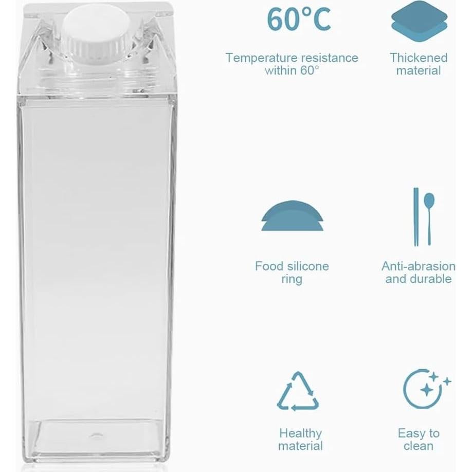 Paquete de 4 Botellas de Agua Reutilizables Howpinzz 1000ml