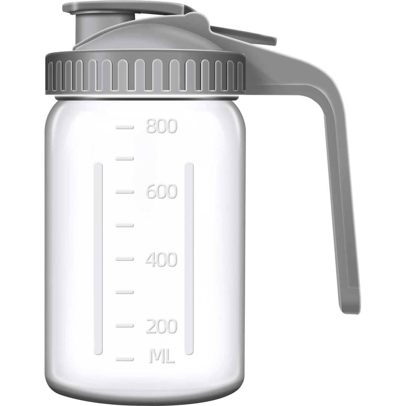 Jarra de Leche Materna OFDMNY 0.91L Vidrio Hermético Gris