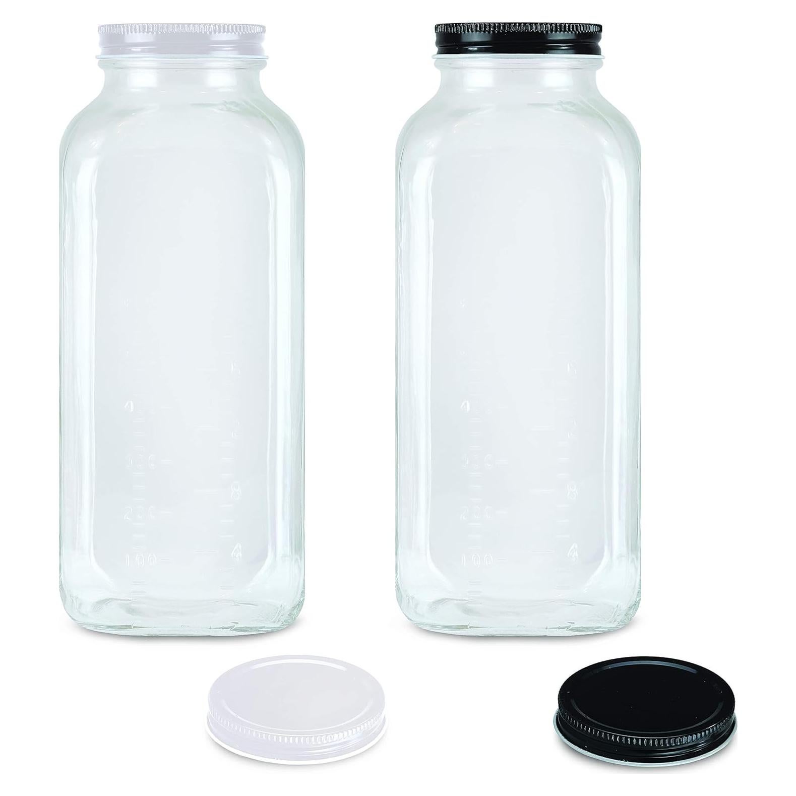 Botellas de Vidrio Vintage Crystal Country 32 oz con Tapas