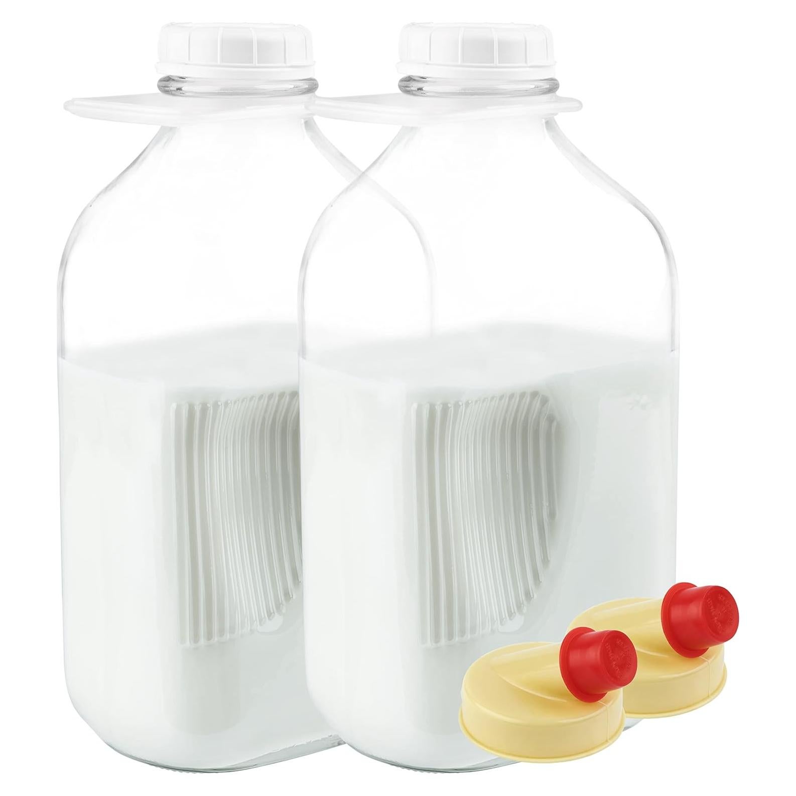 Botellas de Vidrio para Leche Kitchentoolz 1.81 kg - Paquete de 2