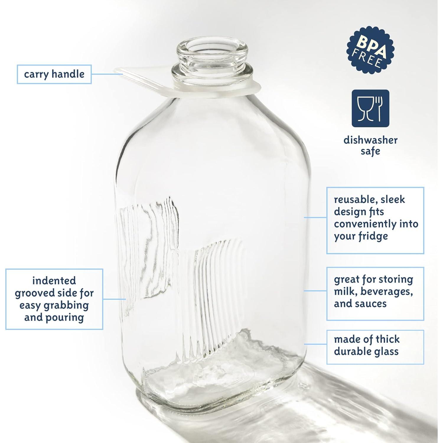 Botellas de Vidrio para Leche Kitchentoolz 1.81 kg - Paquete de 2