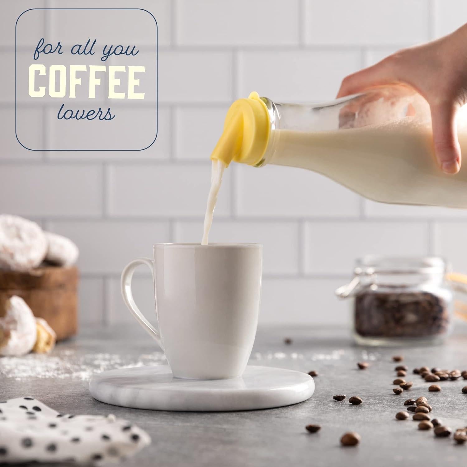 Botella de Leche de Vidrio Kitchentoolz 0.91L Redonda