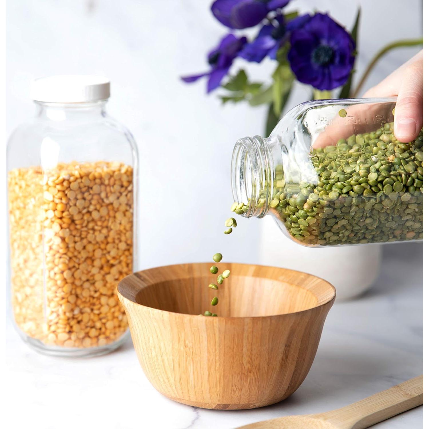 Botellas de Vidrio Kitchentoolz 32 oz Cuadradas - Paquete de 2