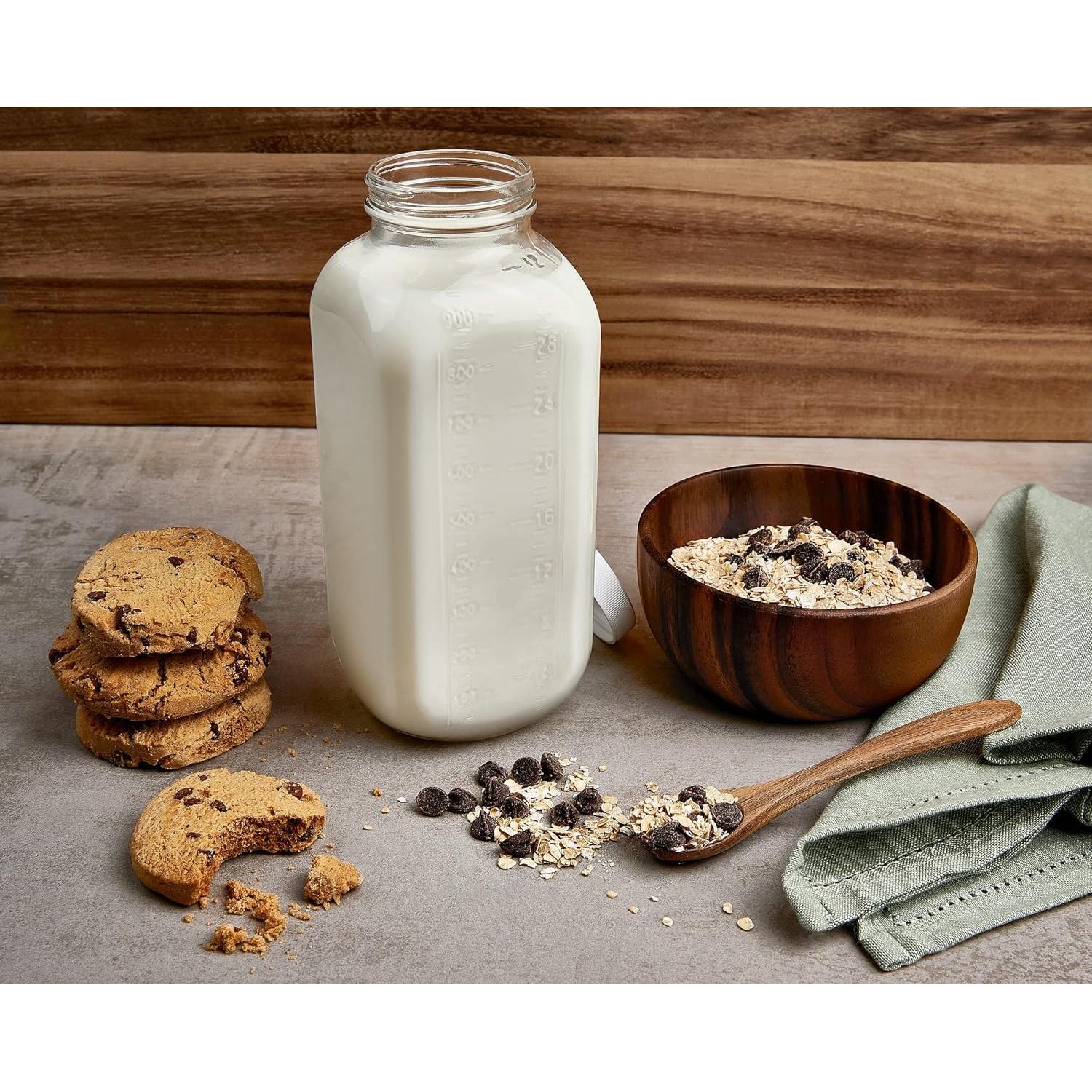 Botellas de Vidrio Kitchentoolz 32 oz Cuadradas - Paquete de 2