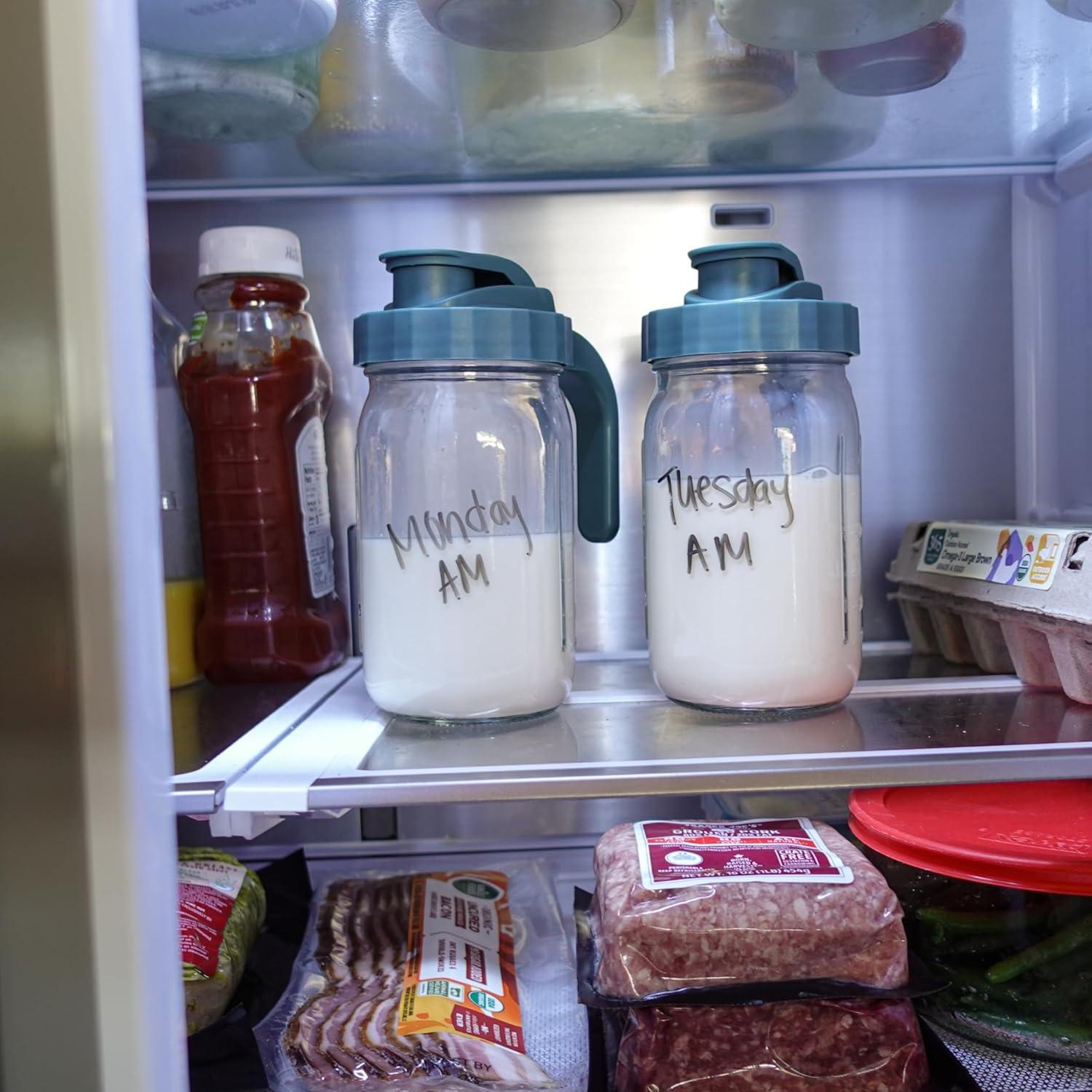 Jarra de vidrio para leche materna Willow 946 ml + 100 bolsas 240 ml