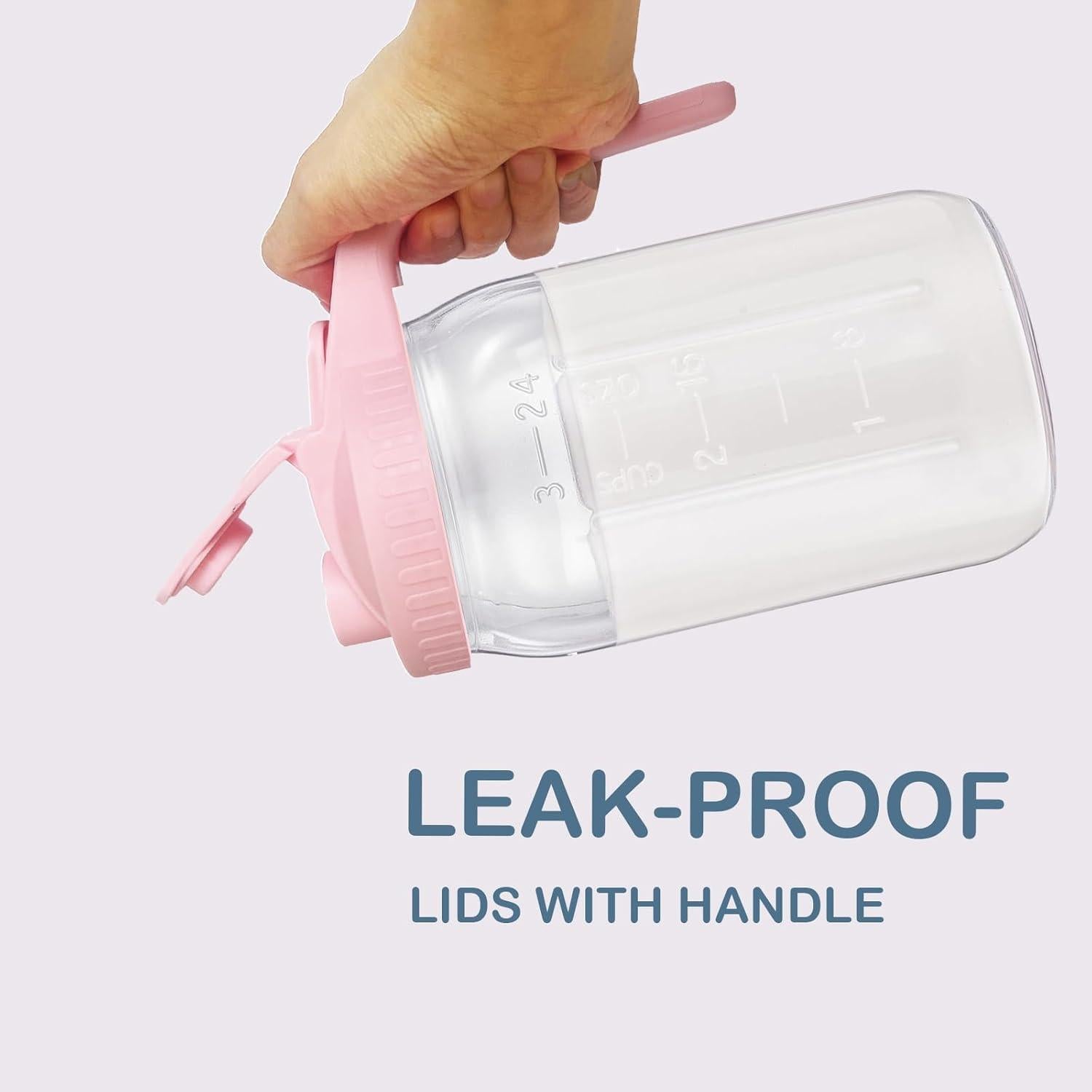 Jarra de Leche Materna SusuBee 1 Cuarto Vidrio A Prueba de Fugas