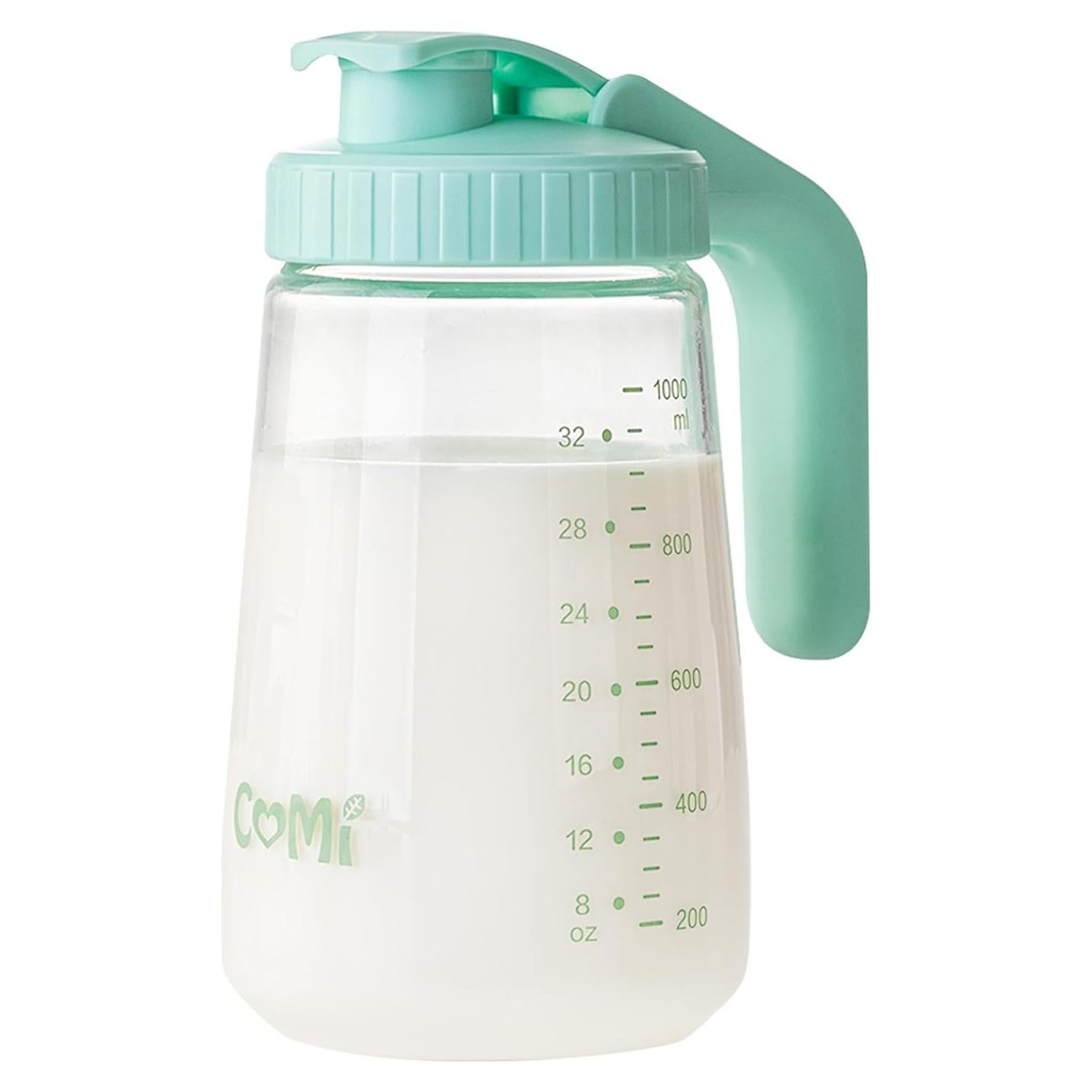 Jarra de Leche Materna COMI 1.01L Vidrio Borosilicato Verde