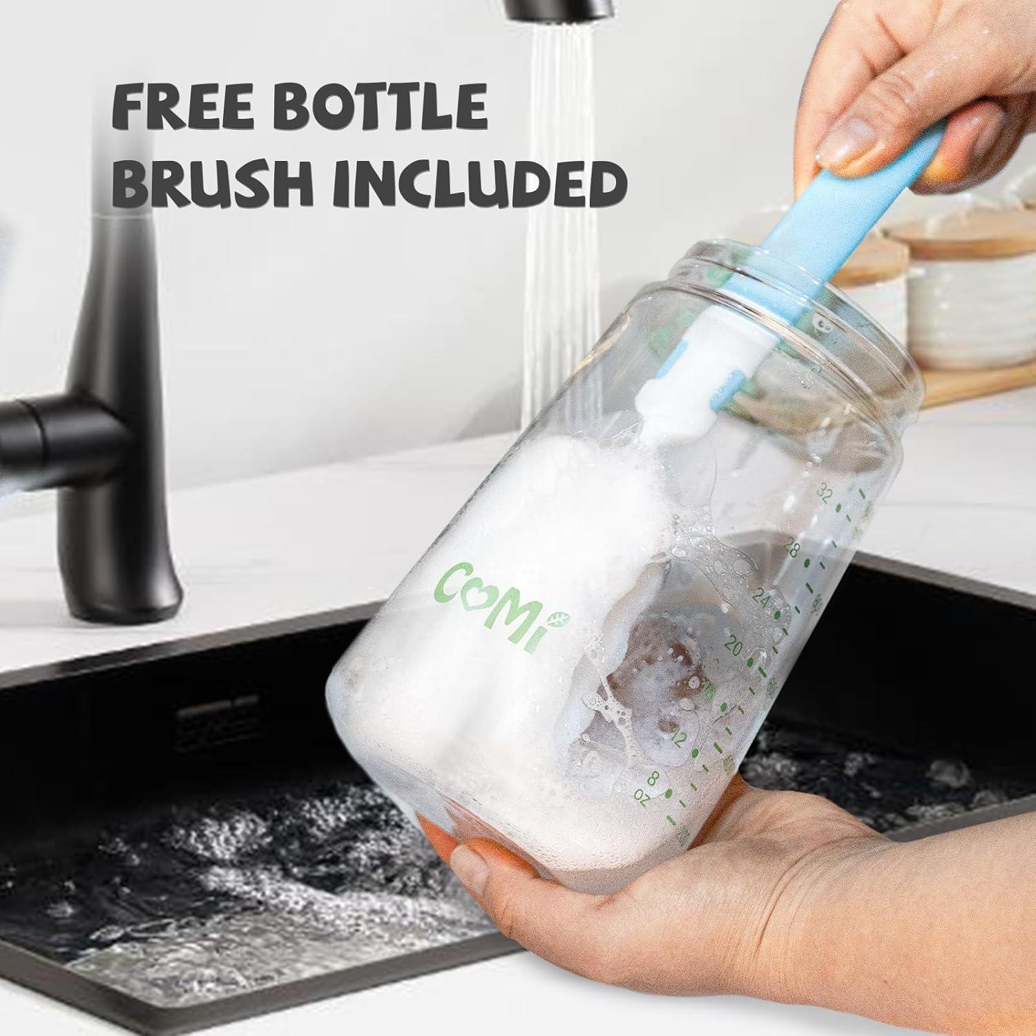 Jarra de Leche Materna COMI 1.01L Vidrio Borosilicato Verde