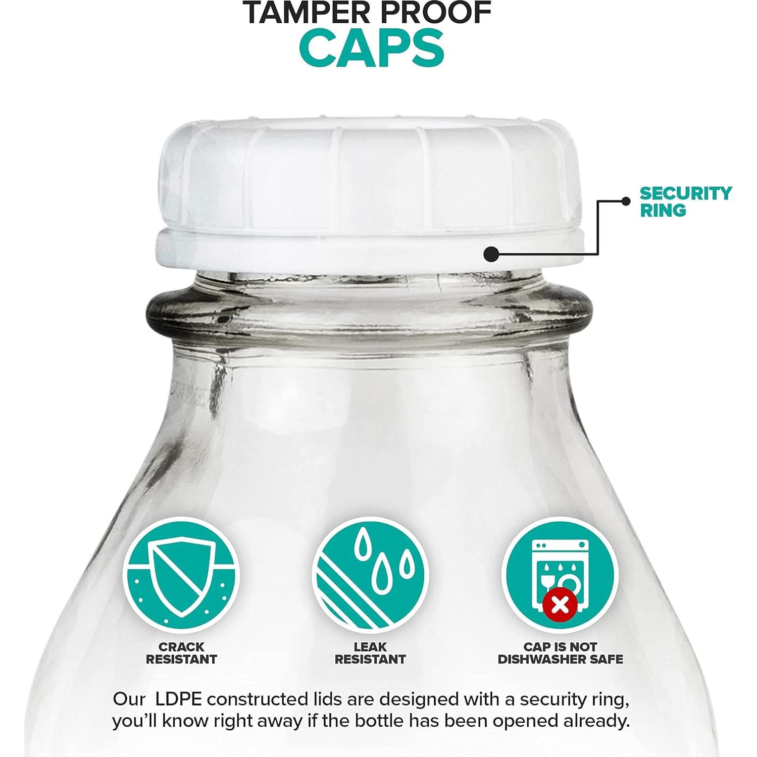 Botellas de Vidrio para Leche Stock Your Home 2 Unidades 1L