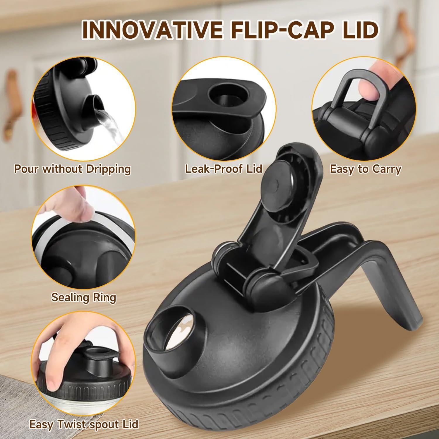 Jarra de Leche Materna de Vidrio Deeriz 946ml con Tapa Hermética