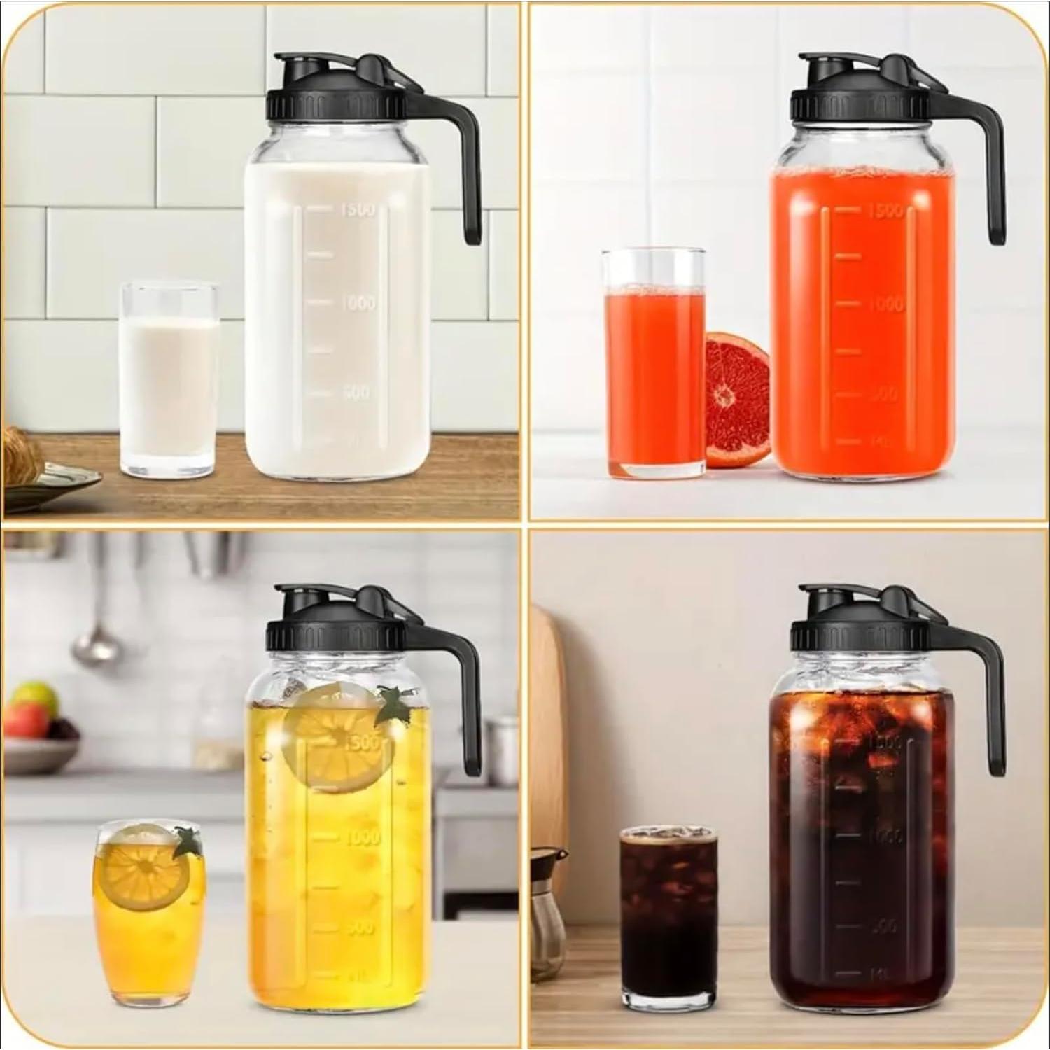 Jarra de Leche Materna de Vidrio Deeriz 946ml con Tapa Hermética